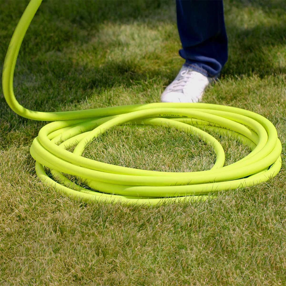 Flexzilla HFZG6100YW-E 3/4 Inch x 100 Feet Heavy Duty Lightweight Garden Hose - Drinking Water Safe, Kink-Free, ZillaGreen - Perfect for Lawn Care, Car Washing, and Outdoor Watering