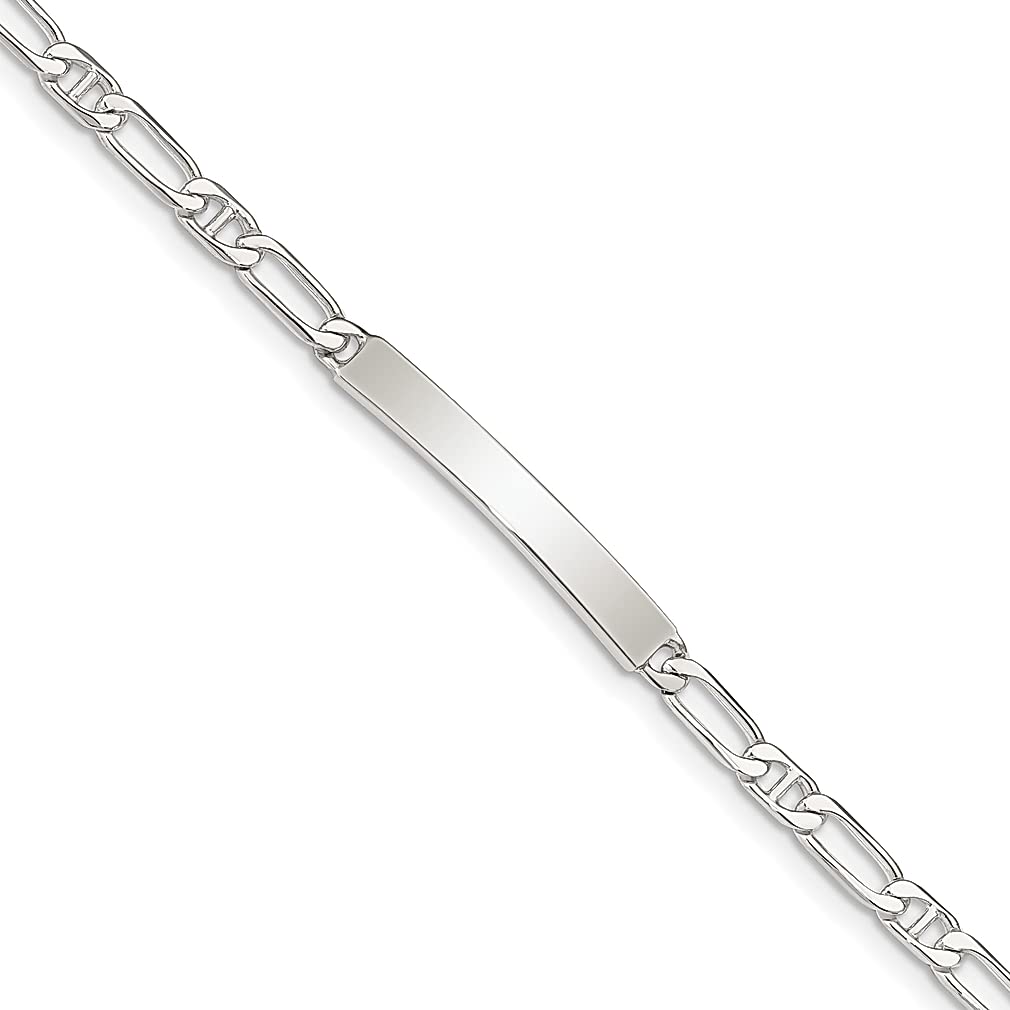 925 Sterling Silver Engraveable Anchor Link ID Bracelet for Women - Personalized Name Jewelry Gift for Her - Perfect for Birthdays, Anniversaries & Mother's Day