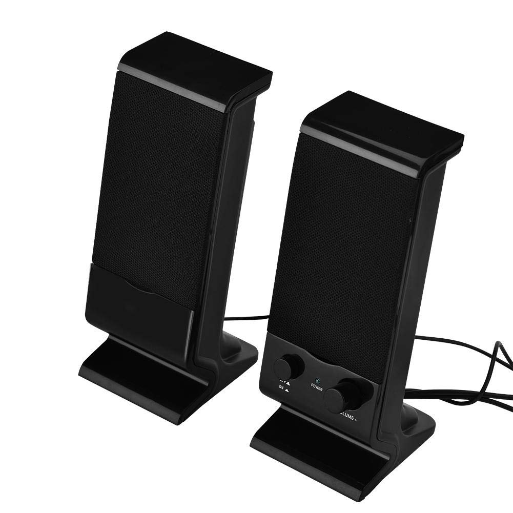 Premium Computer Speakers with Deep Bass - USB 2.0 Wired PC Speakers for Desktop, Laptop, Tablet & Smartphones - Compact Mini Subwoofer for Gaming, Music & Home Office Use