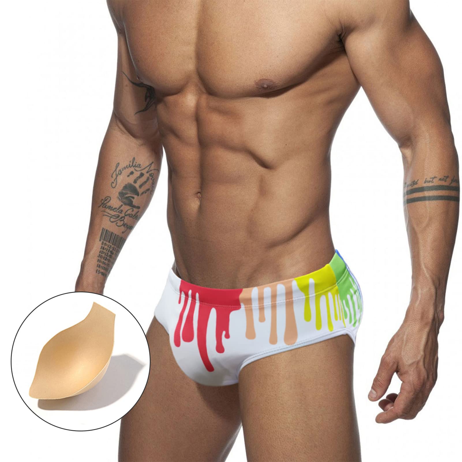 Men's Padded Swim Briefs - Classic Bikini Bottoms S-XXL for Beach & Pool