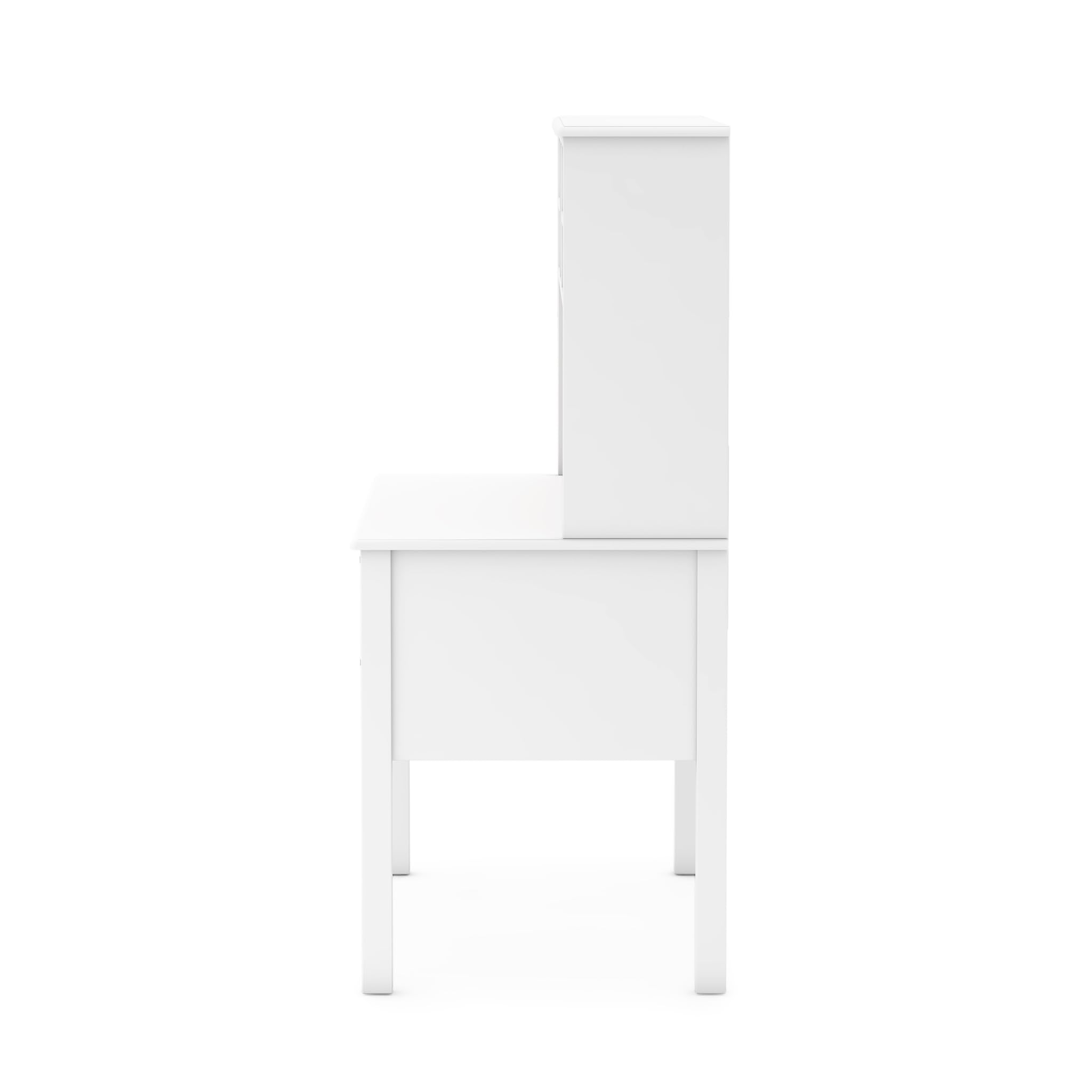 Guidecraft Madison Kids Desk with Hutch & Chair Set - White Wooden Study Table with Storage Drawers & Shelves for Boys & Girls | Perfect for Homework, Art Projects & Bedroom Organization