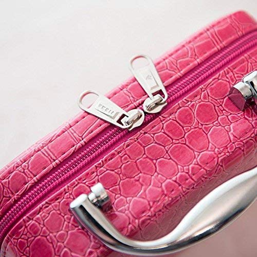 Multifunctional Travel Makeup Bag with Adjustable Dividers & Mirror - Perfect for Cosmetics, Brushes, Toiletries - Ideal for Travel, Gym, Daily Use (Multiple Colors)