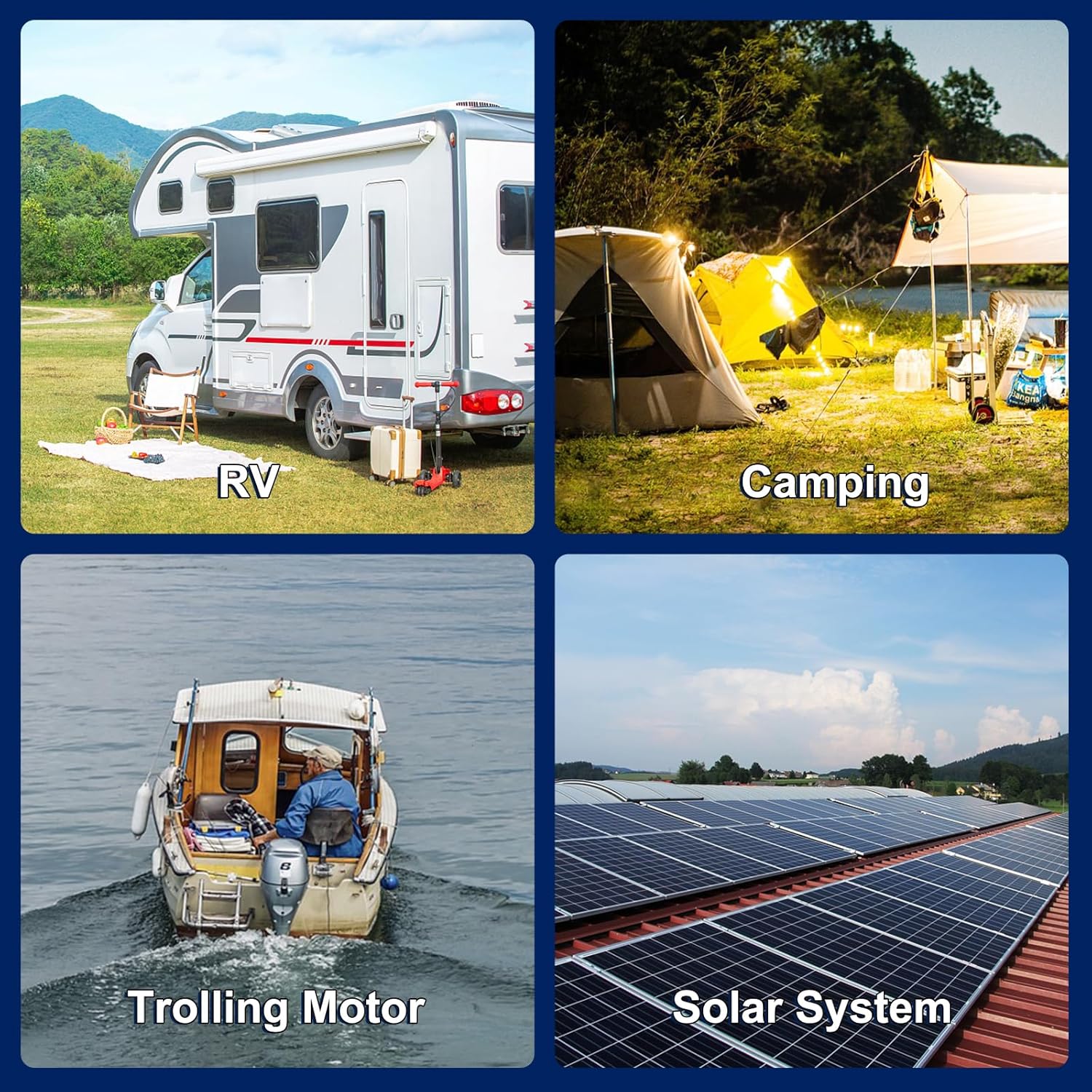 WEIZE 24V 100AH Bluetooth LiFePO4 Lithium Battery with Built-in 150A BMS | Low Temperature Protection | 500A/3S Peak Discharge | Deep Cycle Battery for Trolling Motor, Solar System, RV, Camping & Off-Grid Applications | Perfect for Marine, Home Energy Storage & Outdoor Adventures