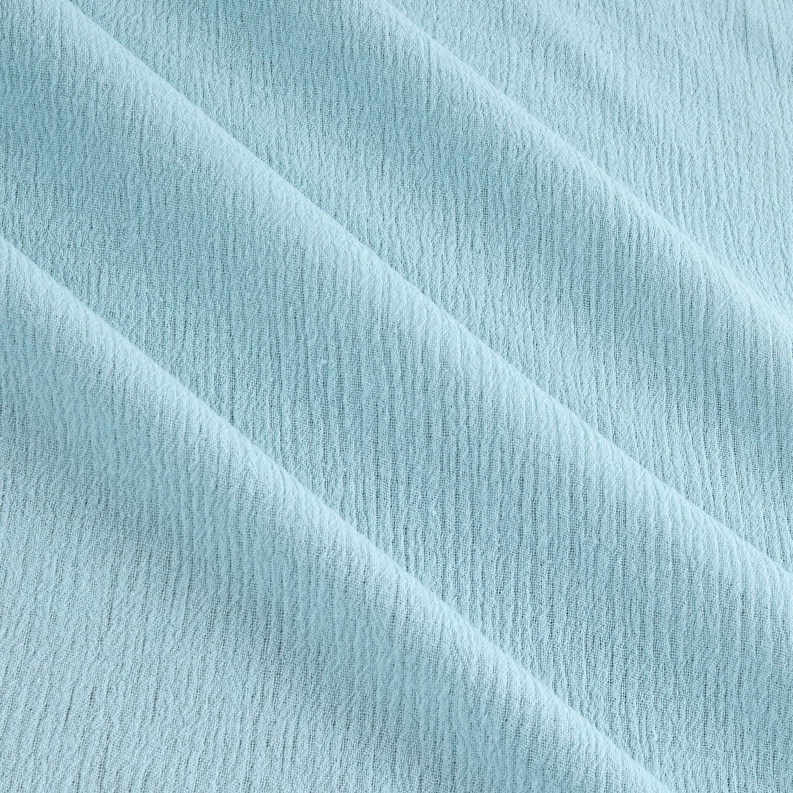 Island Breeze Gauze Fabric - Soft Baby Blue Cotton Material by the Yard for DIY Crafts, Baby Swaddles & Summer Dresses