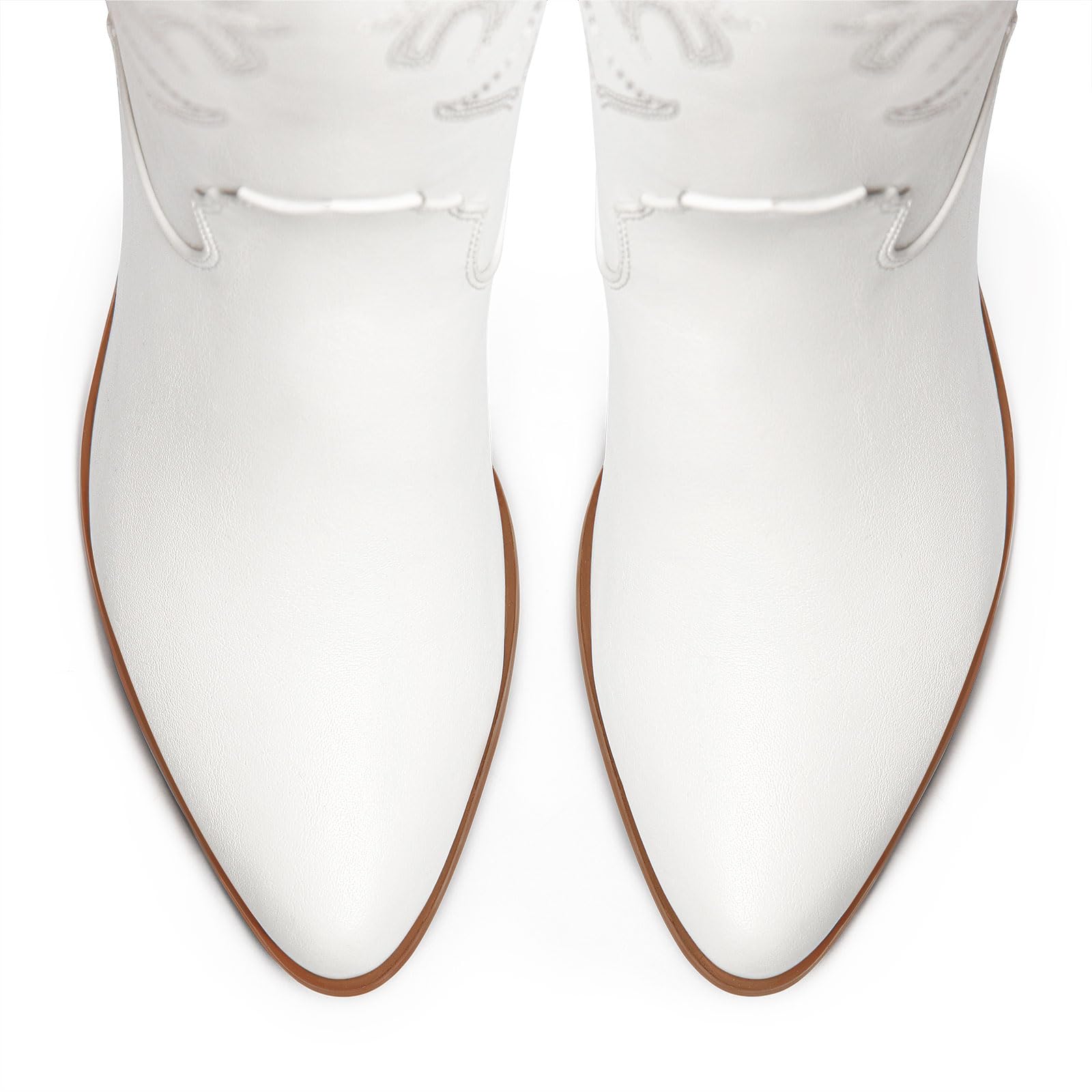 Women's Embroidered Cowboy Boots - Knee High Western Cowgirl Boots with Chunky Heel & Pointed Toe | Pull On Fashion Boots for Country Dancing, Rodeo & Casual Wear