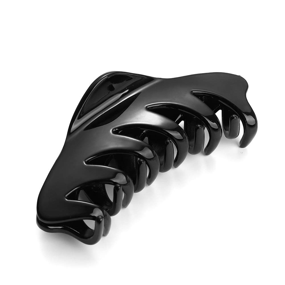 Premium Hair Claw Clip for Women - Medium Strong Hold Hair Clips for Medium to Long Hair - Black Hair Barrettes & Hair Grip for Everyday Use, Workouts, and Styling