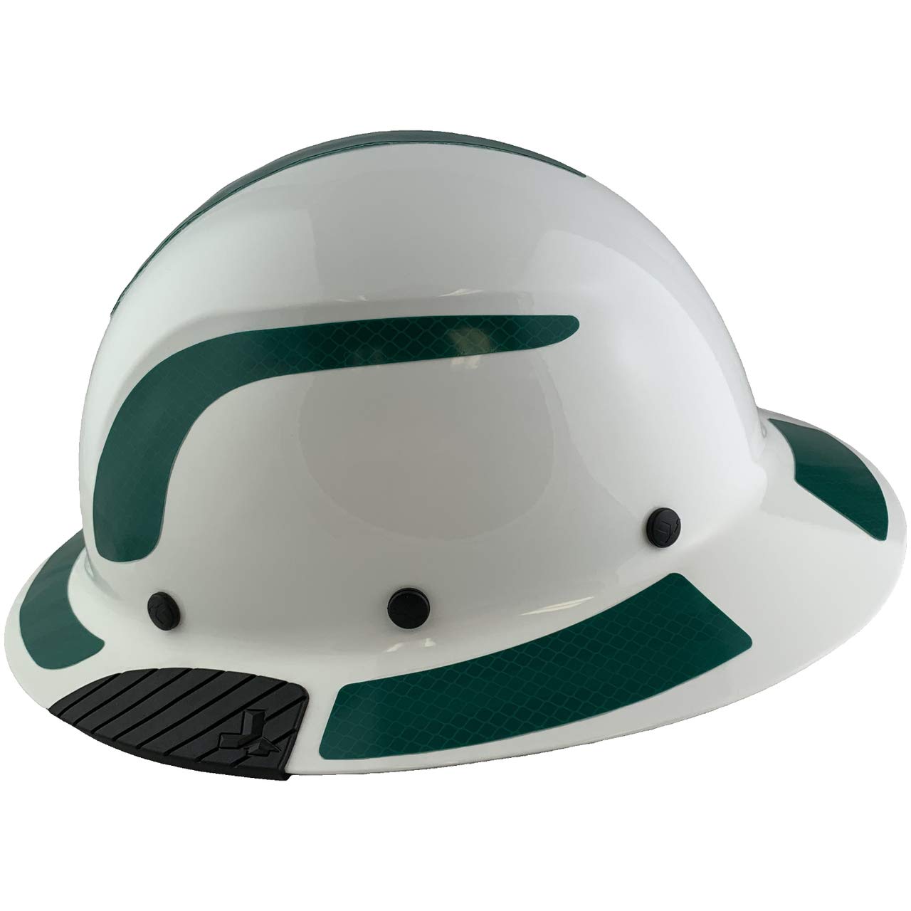 Premium Carbon Fiber Full Brim Safety Helmet - ANSI Certified Lift Hard Hat with Reflective Green Decals & Free Tote Bag - Ideal for Construction, Roofing & Industrial Work Safety