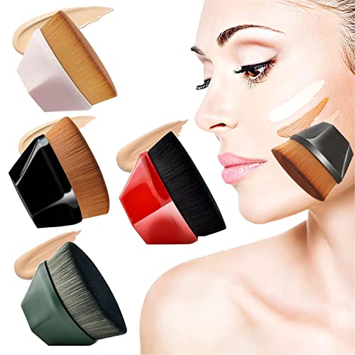 Petal-Shaped Kabuki Foundation Brush Set (4pcs) - Flawless Makeup Application