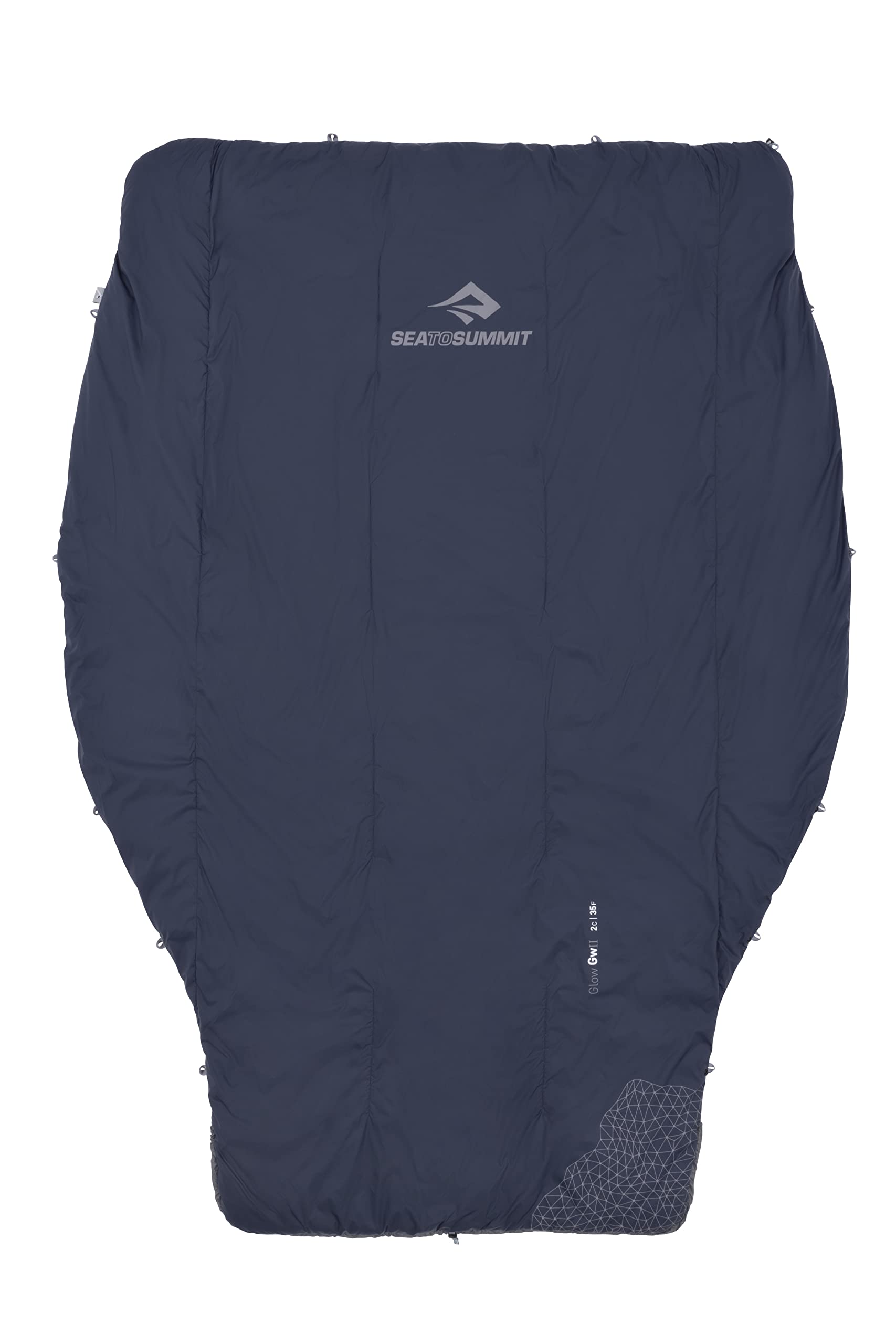 Sea to Summit Glow 35-Degree Synthetic Camping Quilt - Lightweight & Warm Backpacking Gear for Hiking, Camping & Outdoor Adventures