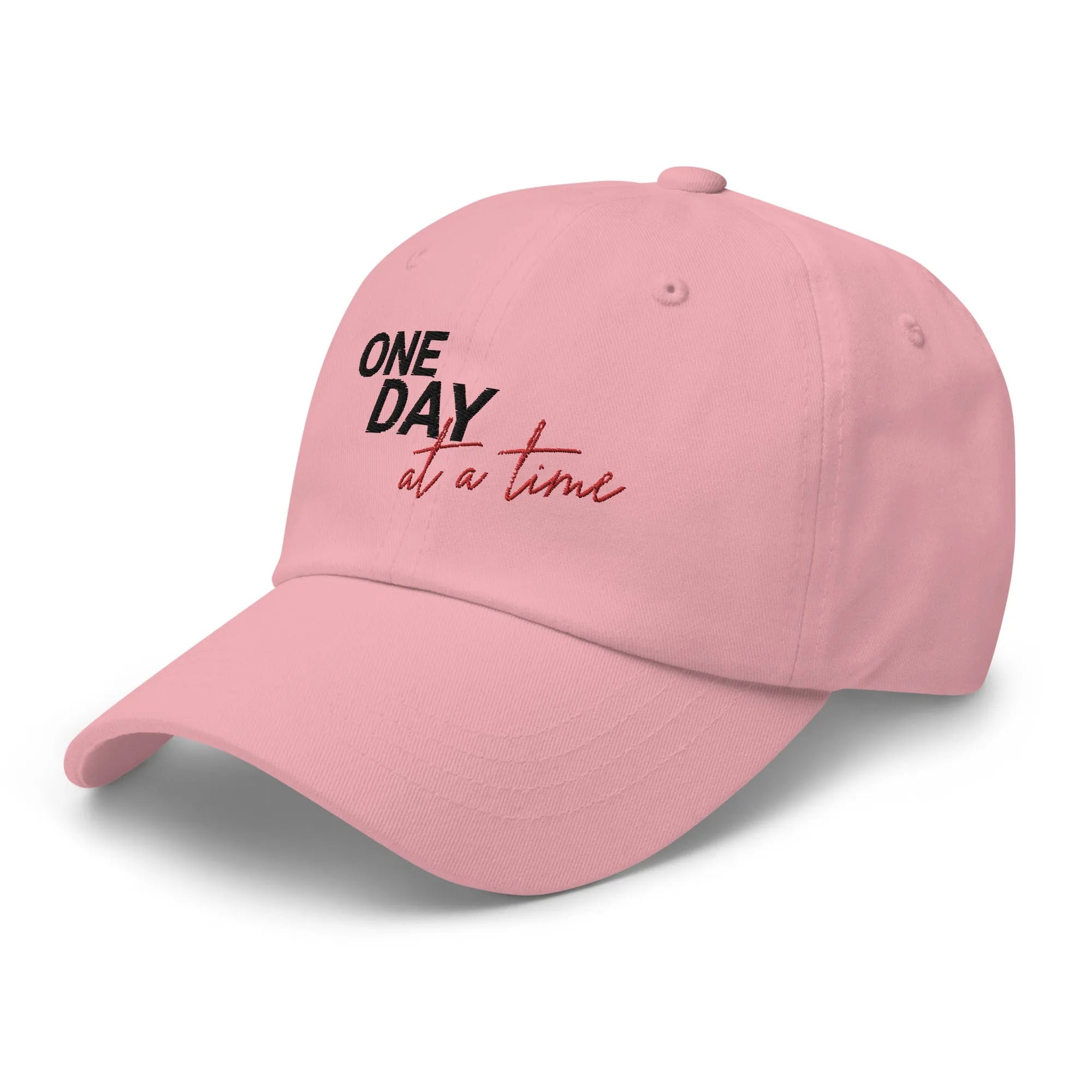 One Day At A Time Embroidered Dad Hat - Adjustable Cotton Baseball Cap for Men & Women - Perfect for Outdoor Activities, Sports & Casual Wear