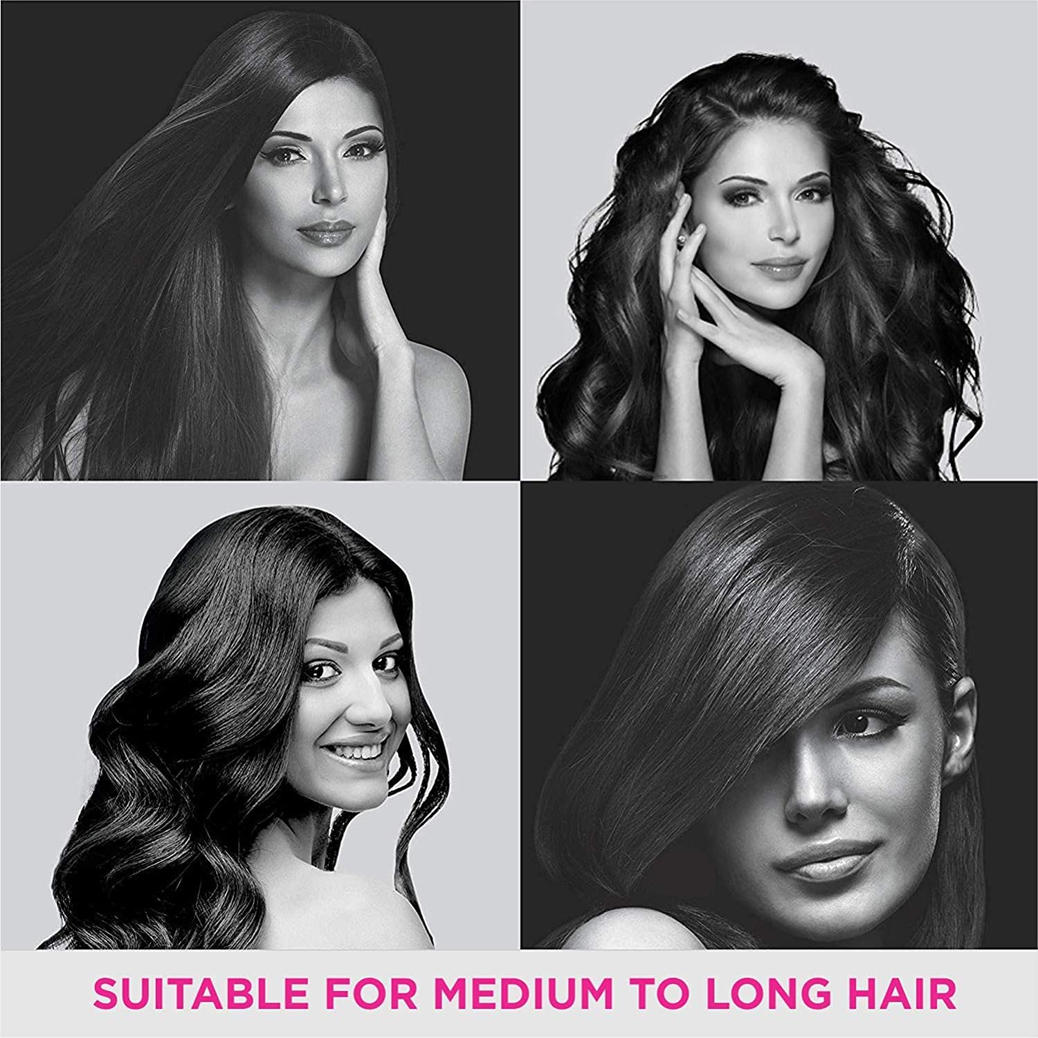 RENESMEE Metal Pin Bristle Hair Brush - Detangling & Anti-Static Paddle Brush with Rounded Steel Bristles - Ergonomic Wooden Handle for Scalp Massage - Perfect for Normal, Curly, Thick Hair & Wigs - Salon & Home Hair Care Essential