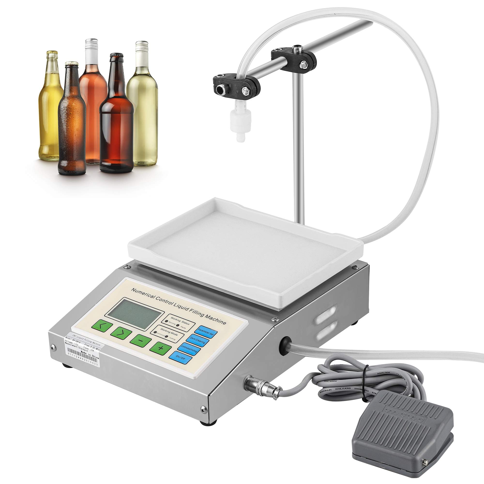 Hanchen 2-in-1 Automatic Liquid Filling Machine with Weighing System | 304 Stainless Steel Quantitative Dispenser for Water, Wine, Milk & Beverages | Perfect for Small Business, Home Brewing & Commercial Production
