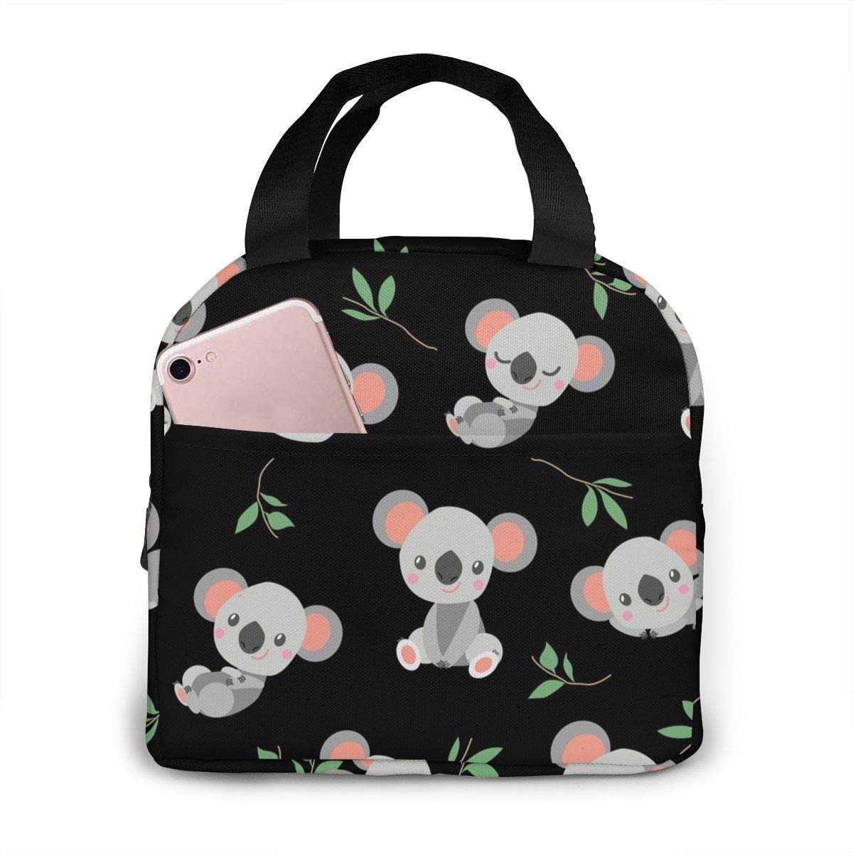 Insulated Koala Lunch Bag for Women & Men - Cute Tote Lunch Box for Office, Work, School, Picnic & Beach - Keep Food Fresh All Day