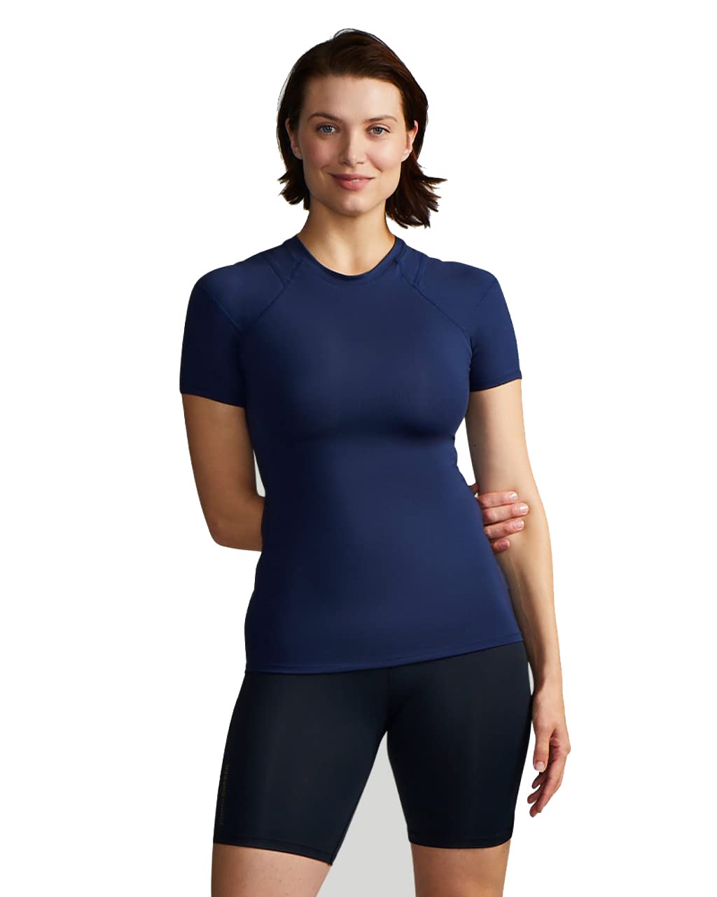 Tommie Copper Women's Posture Corrector Shoulder Support Compression Shirt with UPF 50 Sun Protection - Ideal for Pain Relief, Posture Improvement & Outdoor Activities