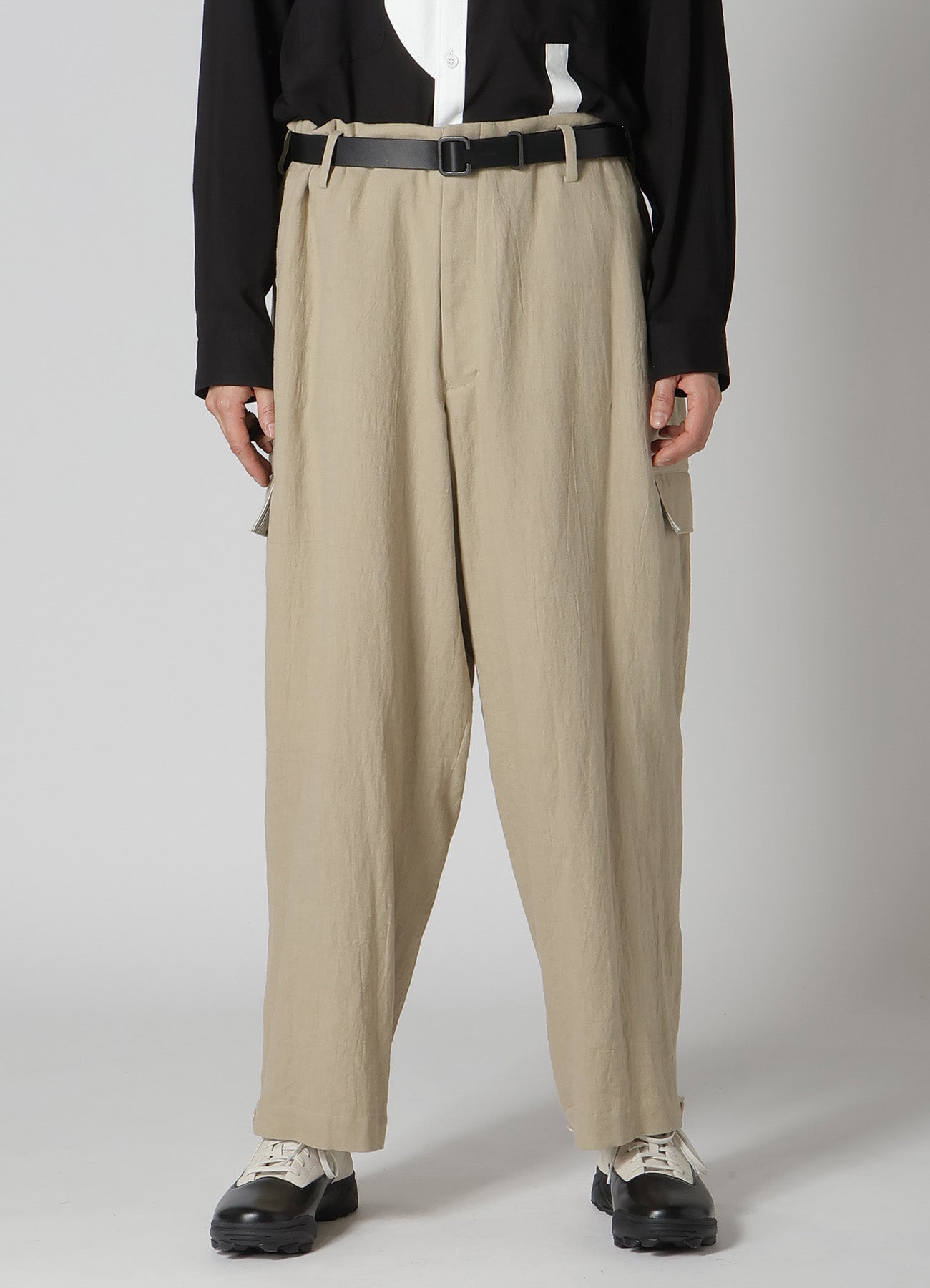 Soft Cotton Linen Viyella Wide Leg Pants with Adjustable Waist Tab - Comfortable & Stylish for Casual Wear, Office, and Travel