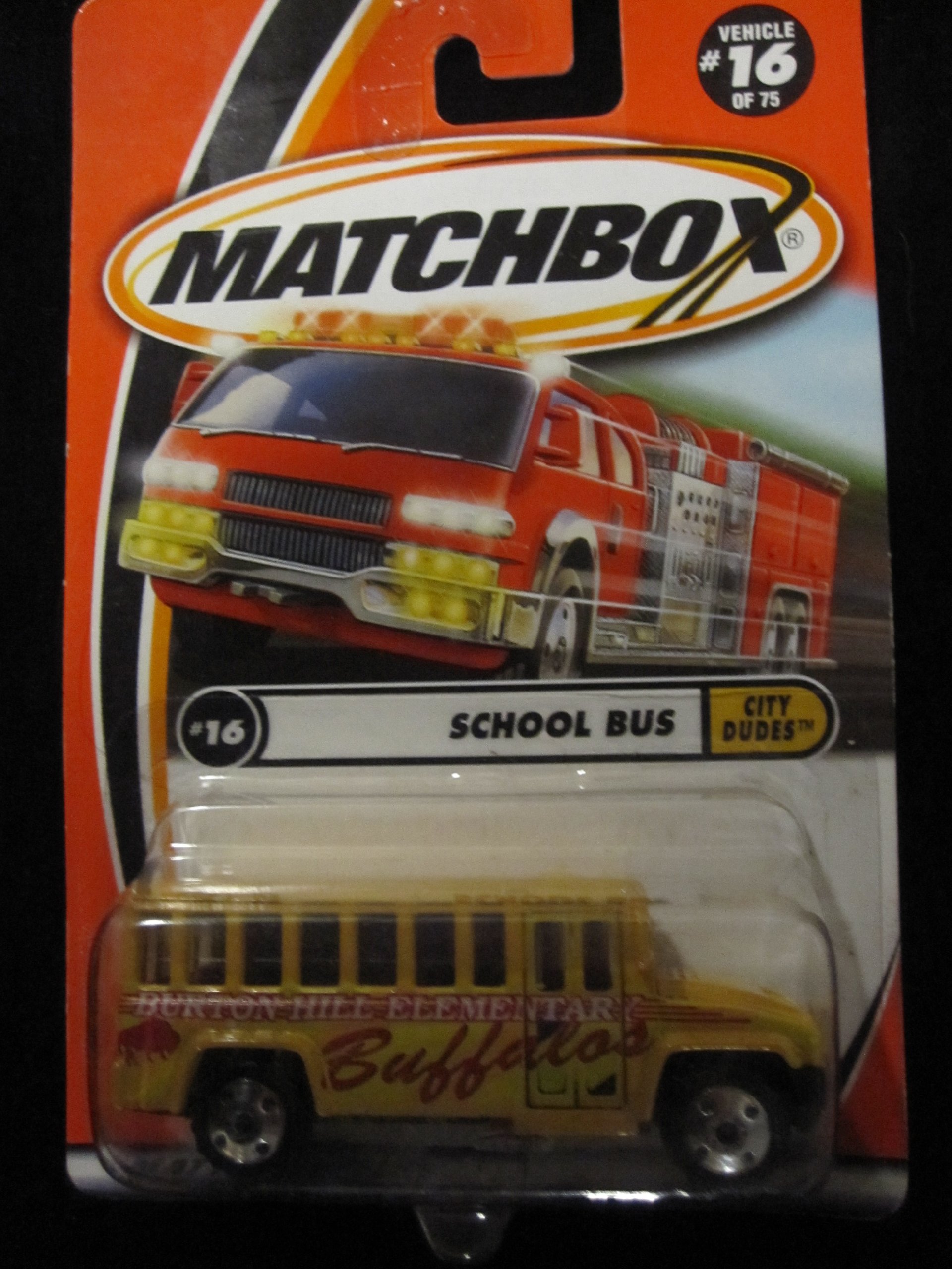 Matchbox City Dudes Series #16 School Bus Toy - Die-Cast Metal Vehicle for Kids Collection & Playtime Fun | Perfect for Pretend Play, School Themed Adventures & Toy Car Enthusiasts