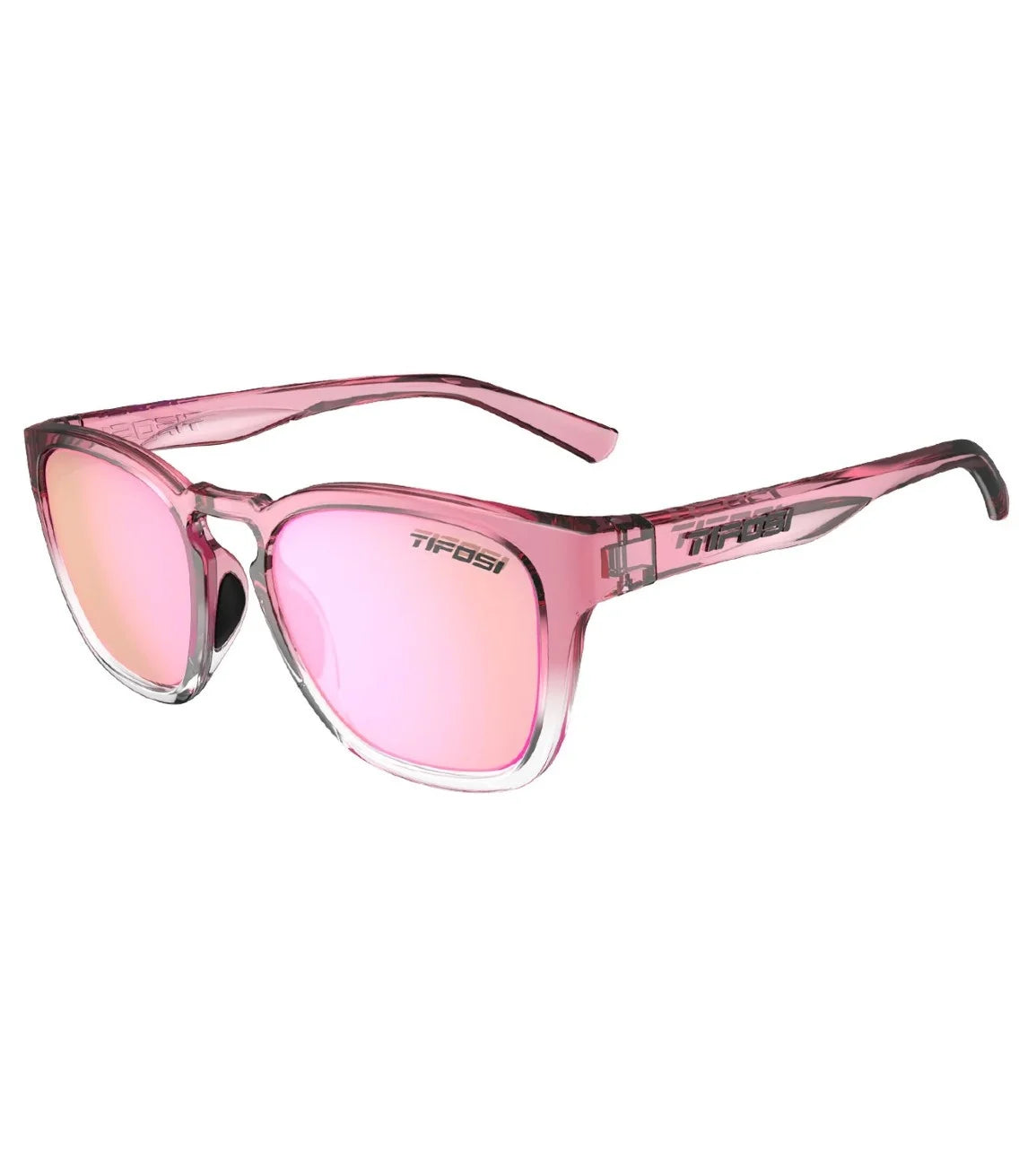 Tifosi Smirk Crystal Pink Fade Sunglasses - Polarized Sports Shades for Running, Cycling & Outdoor Activities