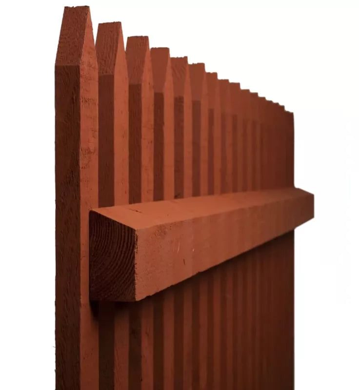 Falu Red Fence Panel - Pre-Painted Pine Wood 1750 x 1180 mm | Traditional Swedish Style Garden Fencing for Outdoor Decoration & Privacy