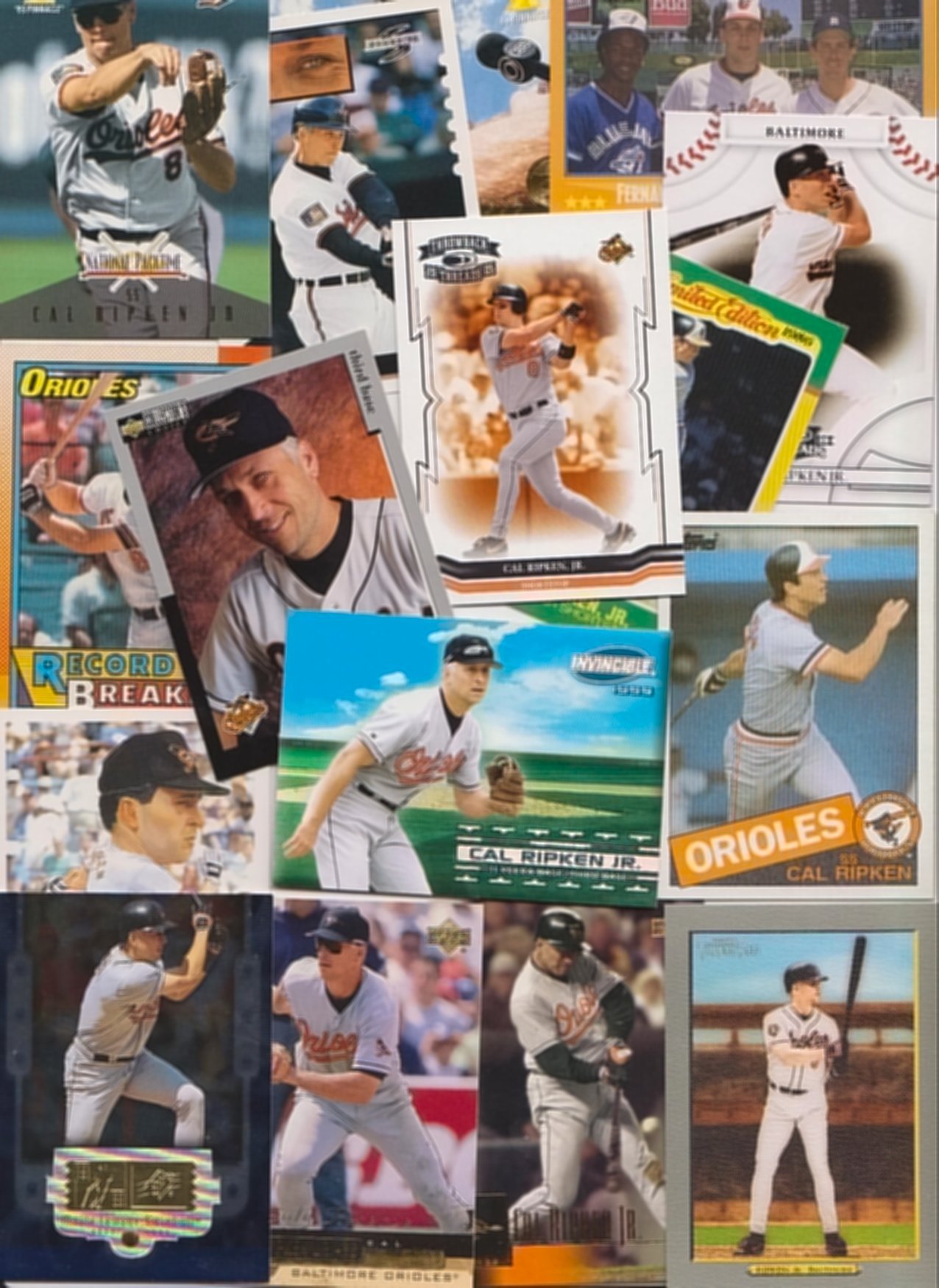 Vintage Cal Ripken Baseball Cards Collection - 200 Card Lot for Collectors & Fans | Perfect for Trading, Display & Memorabilia