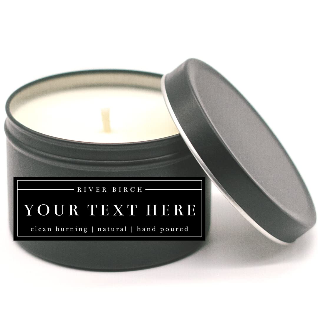 Premium 10-Pack River Birch Scented Soy Candles | All-Natural, Non-Toxic, 8oz Black Matte Tin | Choose Your Fragrance | Perfect for Home Relaxation, Spa Nights & Cozy Gift Giving