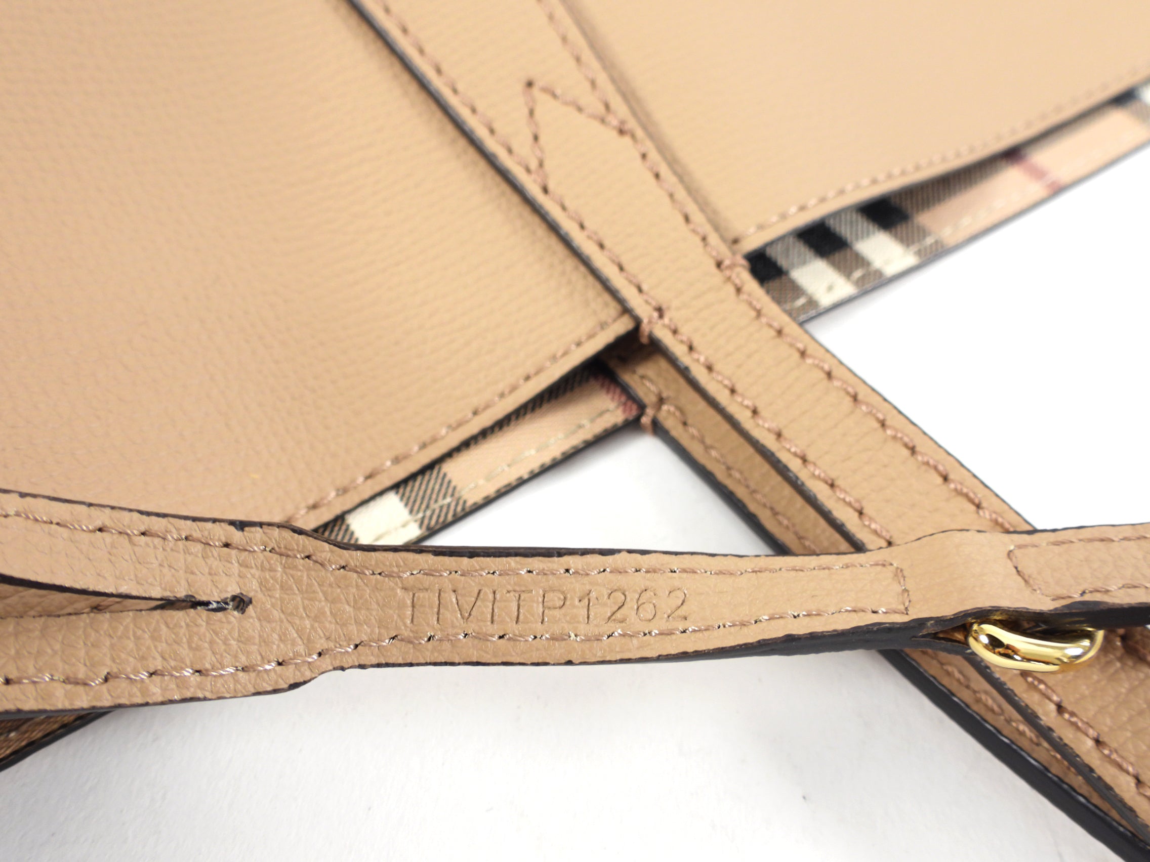 Burberry Haymarket Beige Reversible Tote Bag for Women - Luxury Designer Handbag with Double Sides, Spacious & Stylish - Perfect for Work, Travel & Everyday Use