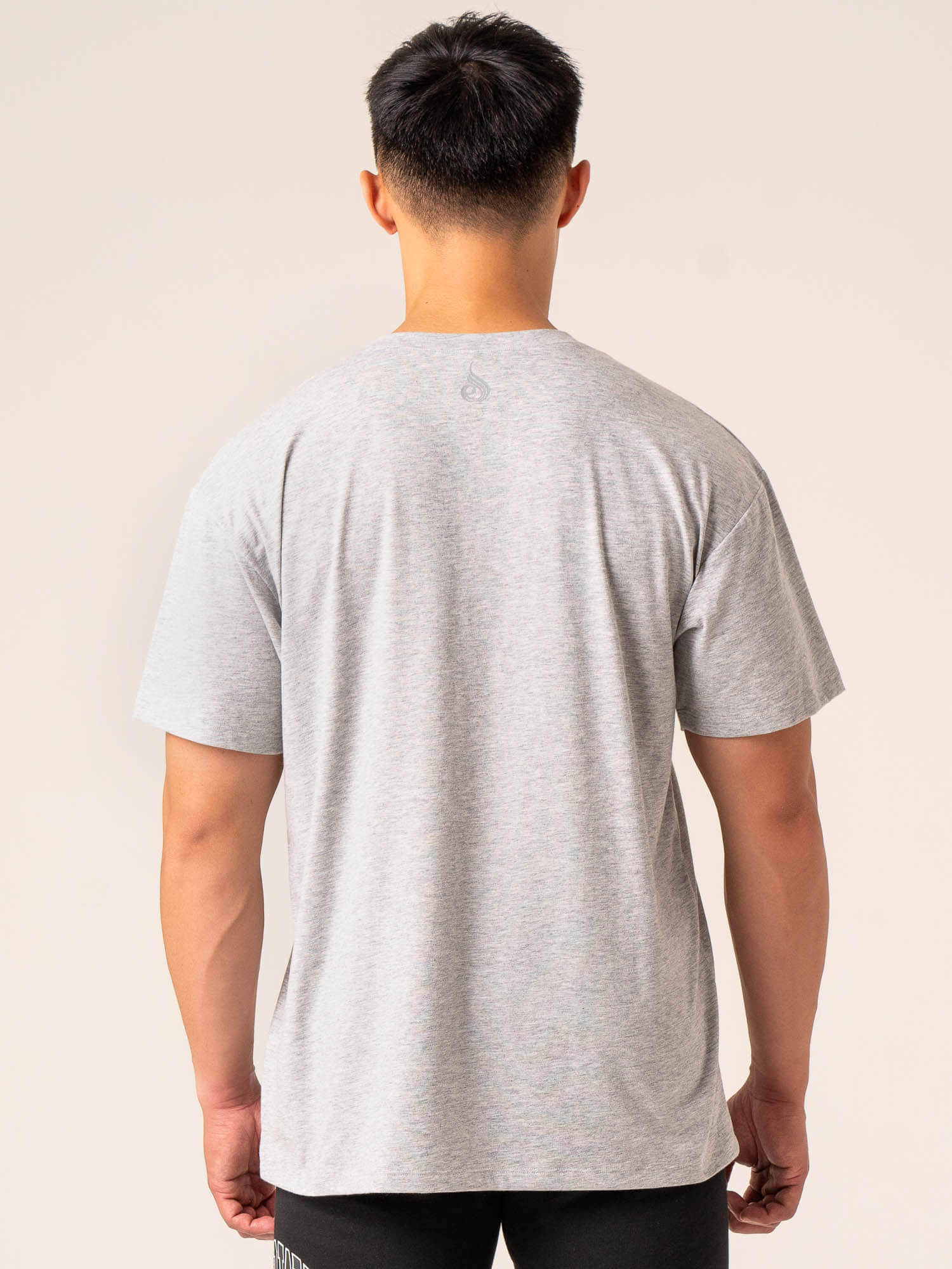 Men's Vintage College Style T-Shirt - Soft Cotton Grey Marl Tee for Casual Wear & Campus Fashion