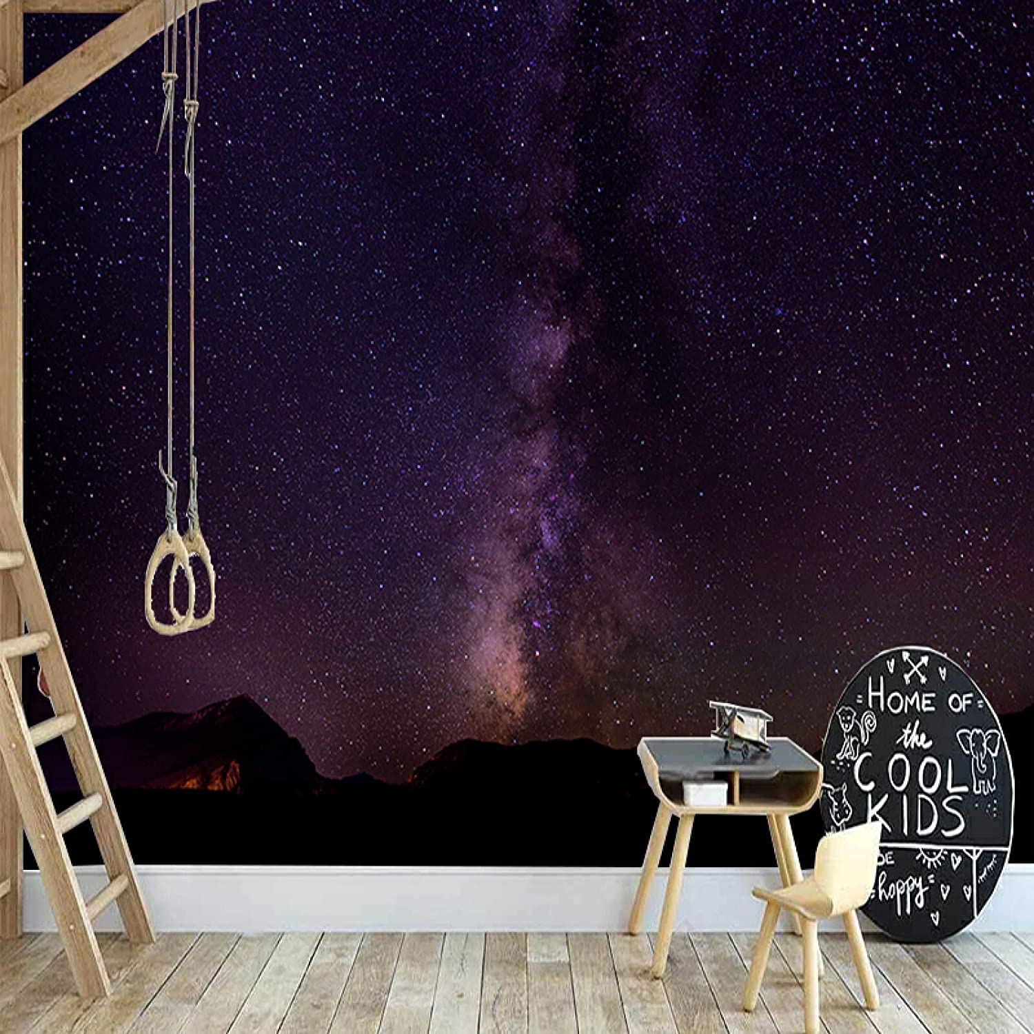 3D Starry Sky Abstract Wall Mural - Self-Adhesive Wallpaper for Living Room & Bedroom Decor (350x256cm) - Perfect for Home, Office, and Event Space Decoration