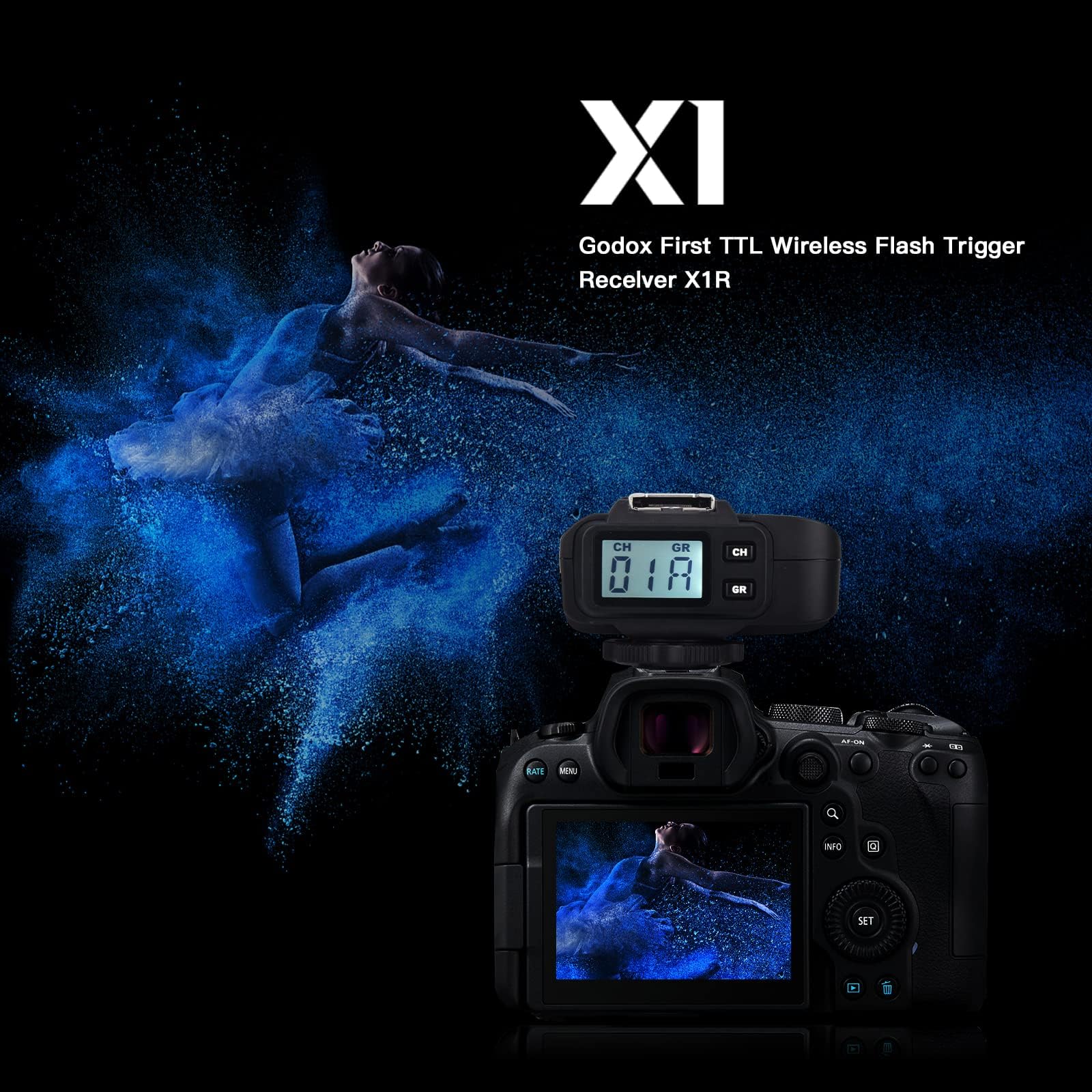 Godox X1R-N Wireless Flash Trigger Receiver for Nikon DSLR Cameras - 2.4G Wireless X System with High Speed Sync up to 1/8000s - Compatible with X1N, XPro-N & XProII-N Triggers - Perfect for Studio Photography, Outdoor Shoots & Event Coverage