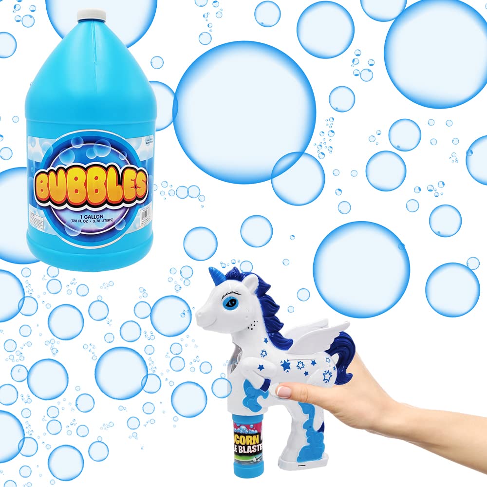 Premium Concentrated Bubble Solution Refill - 1 Gallon (128oz) for Bubble Machines, Guns, Wands & Lawn Mowers | Non-Toxic, Long-Lasting Bubbles | Perfect for Kids' Parties, Outdoor Play & Backyard Fun