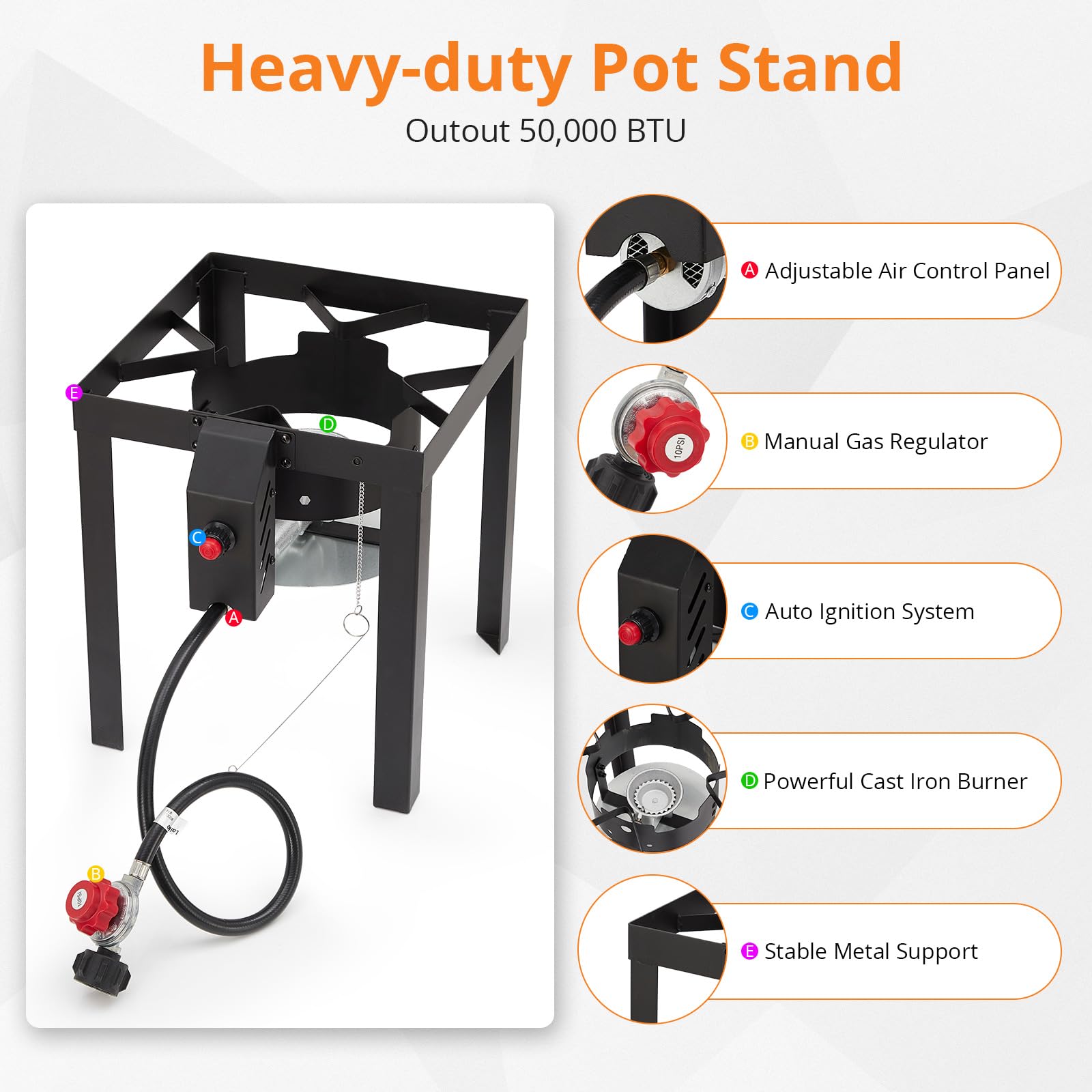 30 Qt Aluminum Turkey Fryer & 10 Qt Fish Boiler Steamer Set - Outdoor Propane Stove Burner Stand with Thermometer, Rack & Lifting Hook (38,000 BTU) - Perfect for Thanksgiving Turkey Frying, Seafood Boiling, and Outdoor Cooking Parties