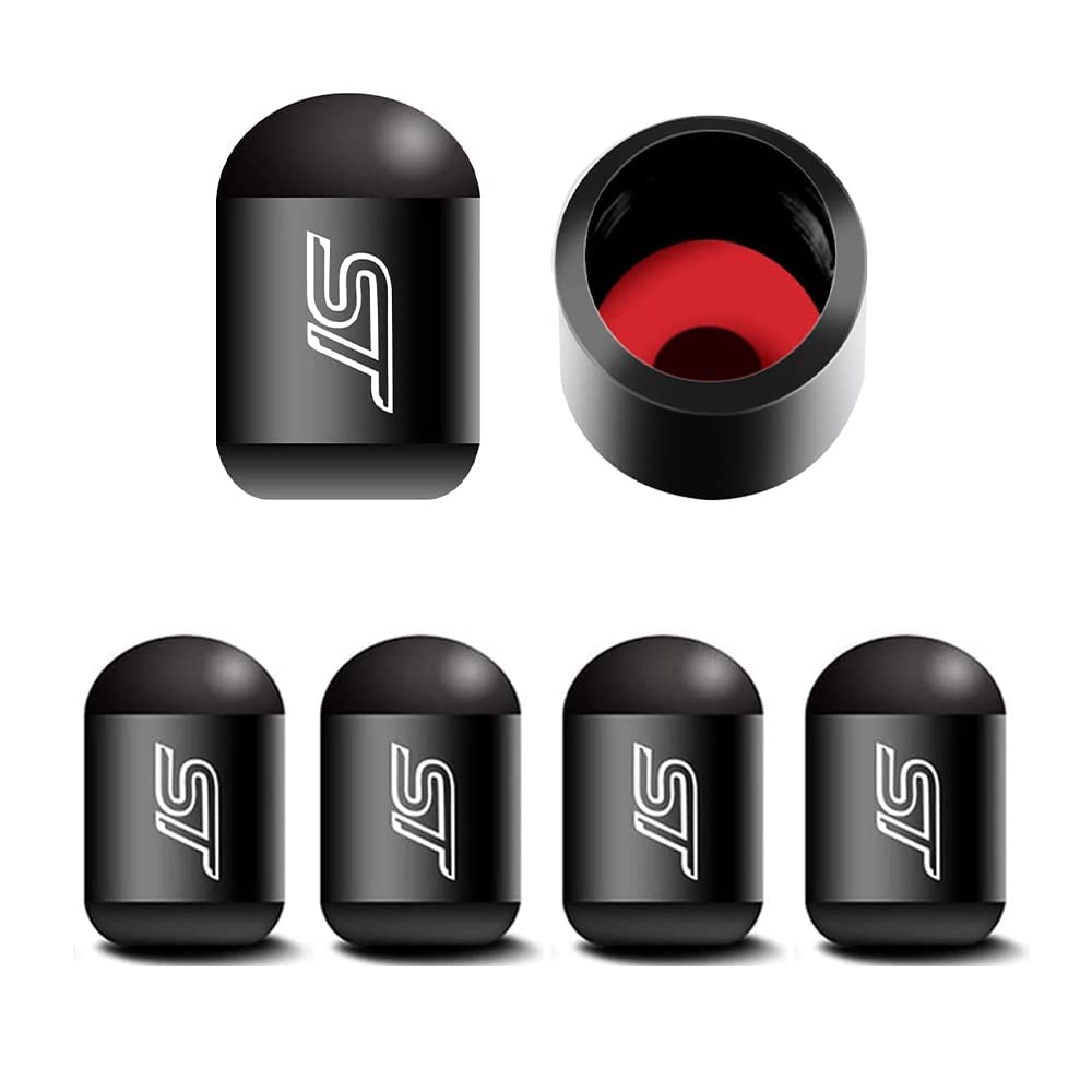4Pcs Universal Metal Car Tire Valve Stem Caps - Black, Durable Air Valve Caps for SUV, Truck, Motorcycle - Prevent Dust & Leaks, Perfect for Off-Road & Daily Driving