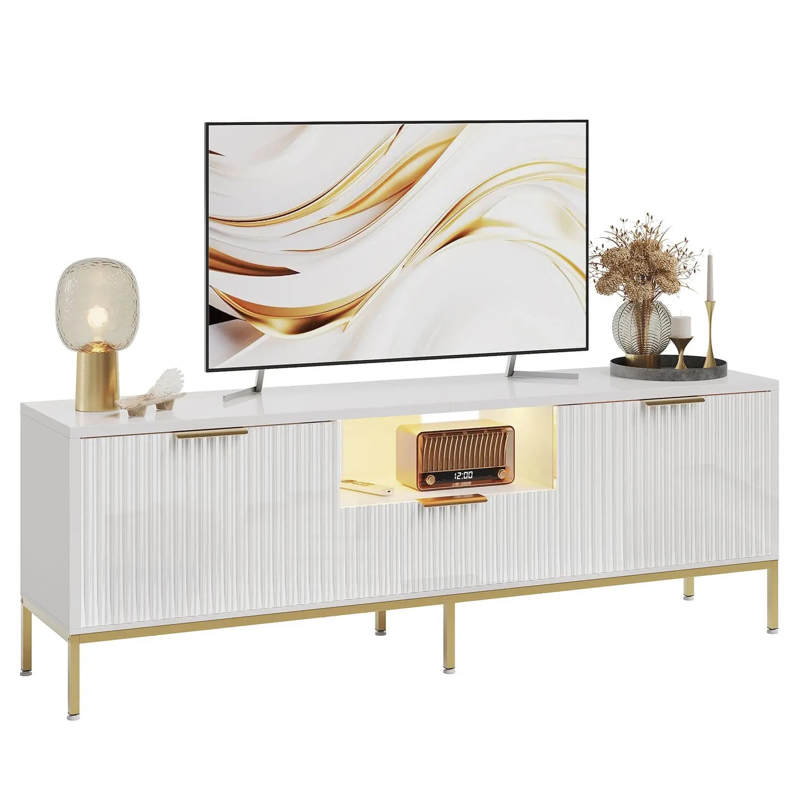 Bestier 55 Inch TV Stand with Storage Drawer & Cabinet - Modern Entertainment Center for Living Room, Bedroom & Home Theater