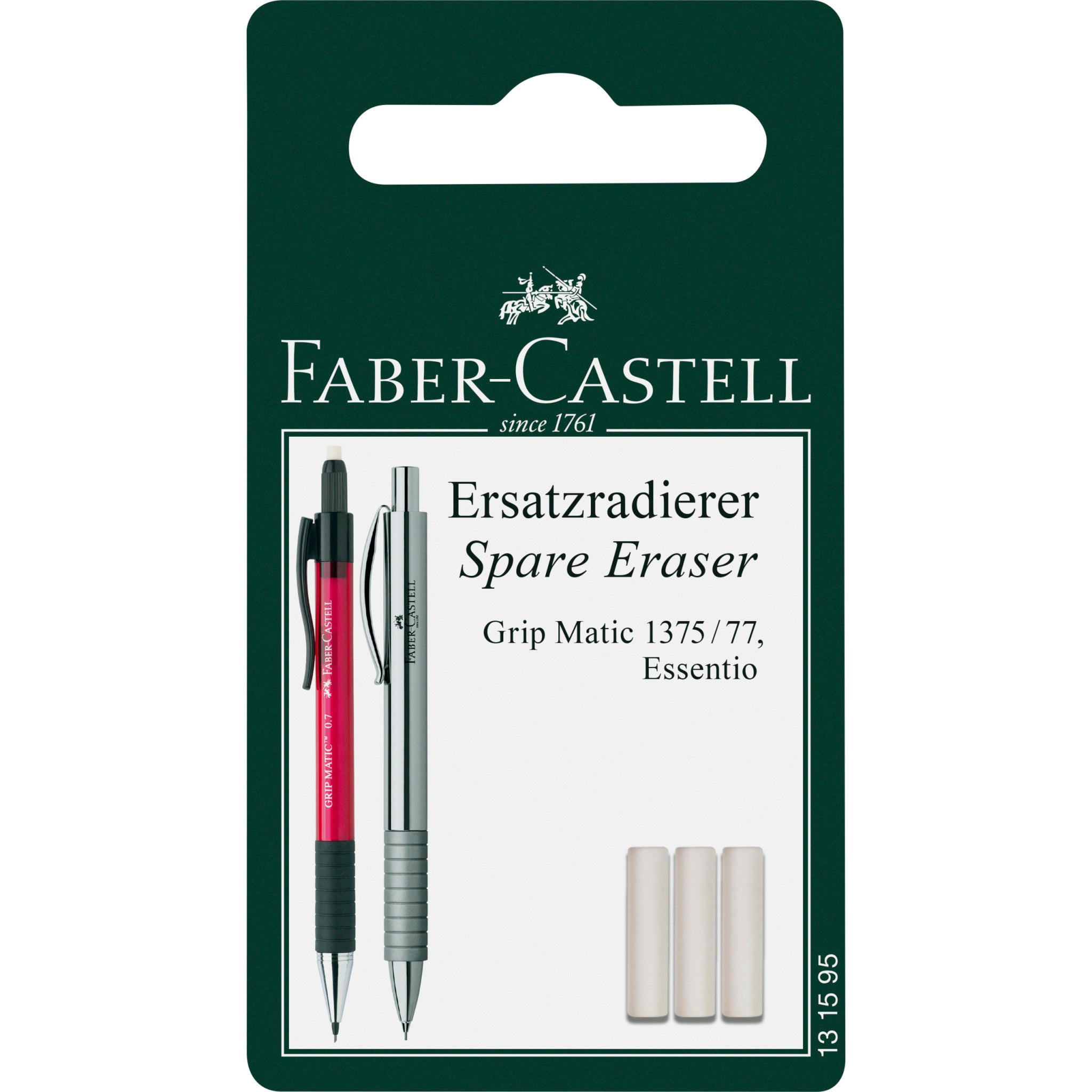 Premium Eraser Refills for Essentio & Grip Matic Pencils - 3 Pack (#131595) - Perfect for School, Office & Art Projects