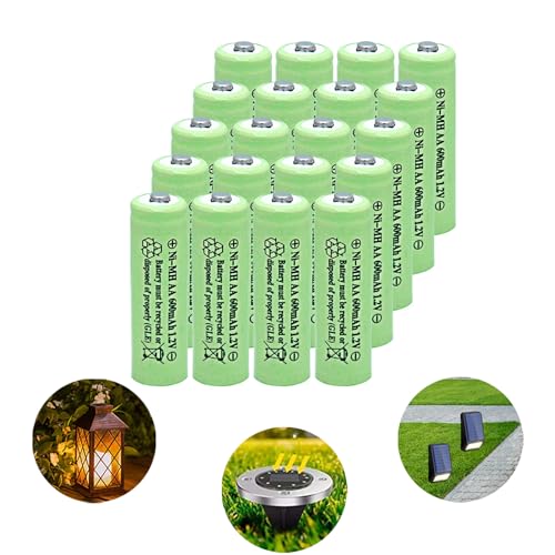 20pcs Nimh 600mah Green Color