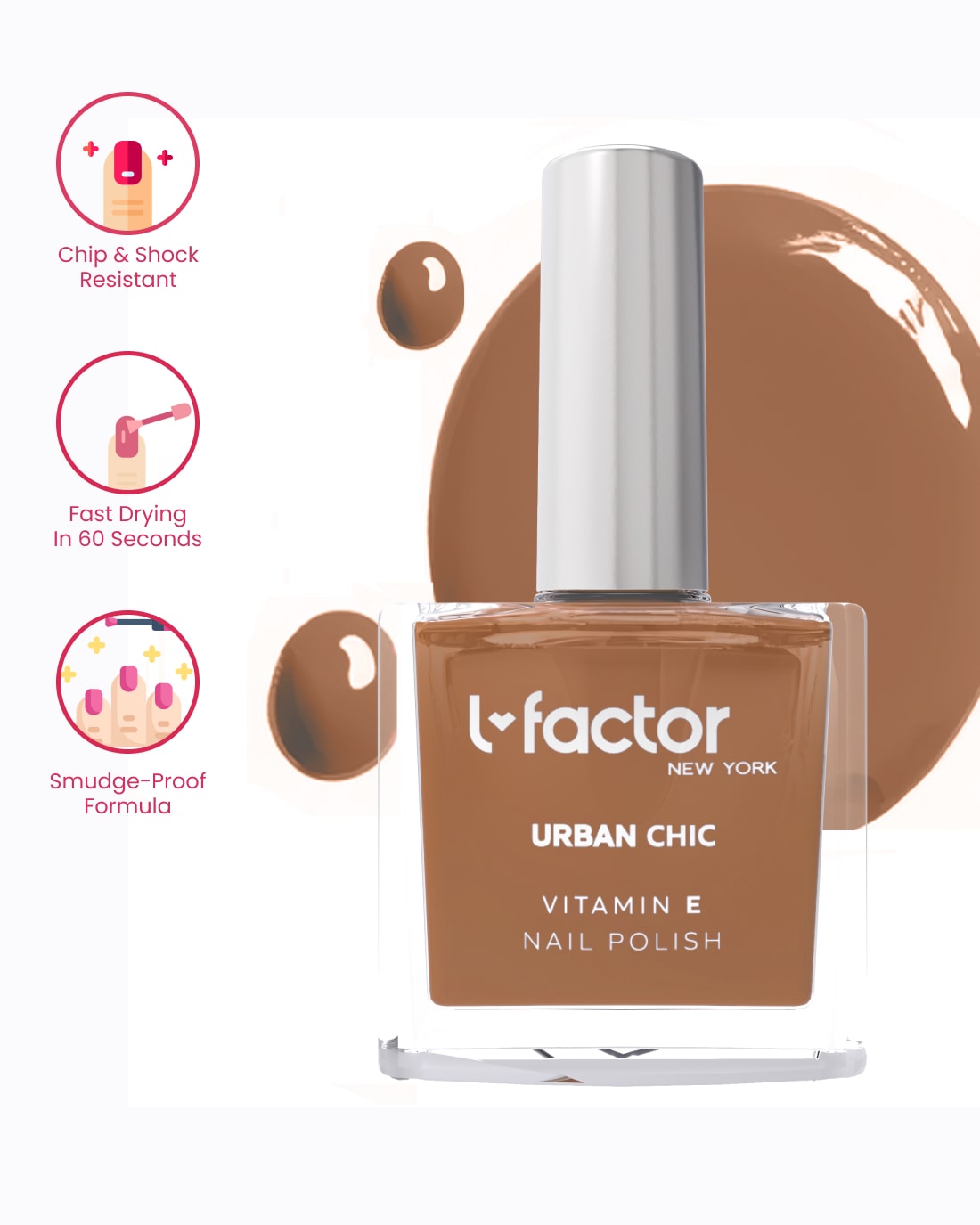 Urban Chic Nail Polish - Long Lasting Vegan Nail Lacquer for Women, 12 Trendy Colors, Non-Toxic & Cruelty Free - Perfect for Parties, Weddings & Everyday Wear