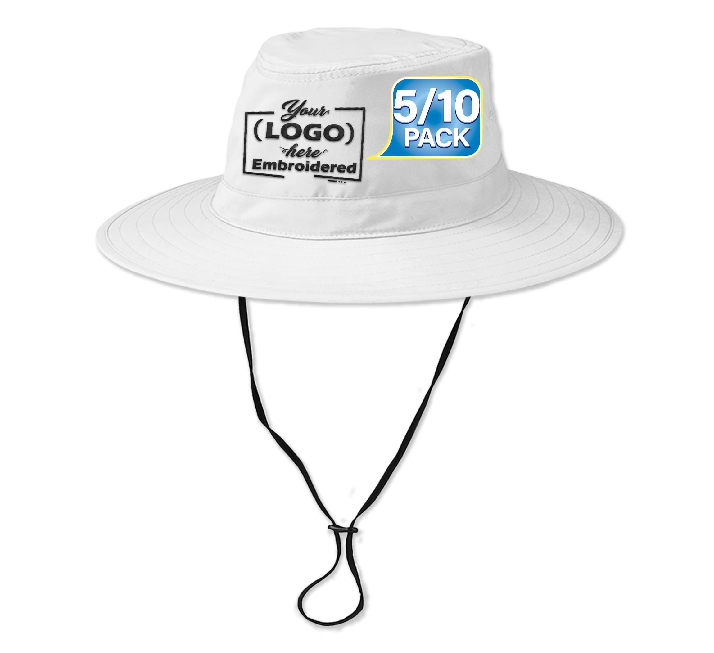 TEEAMORE Custom Bucket Hat - Personalized Summer Sun Hat for Men & Women | UPF 30+ Sun Protection | Adjustable Unisex Design in Black | Perfect for Beach, Outdoor Activities & Fashion Accessories