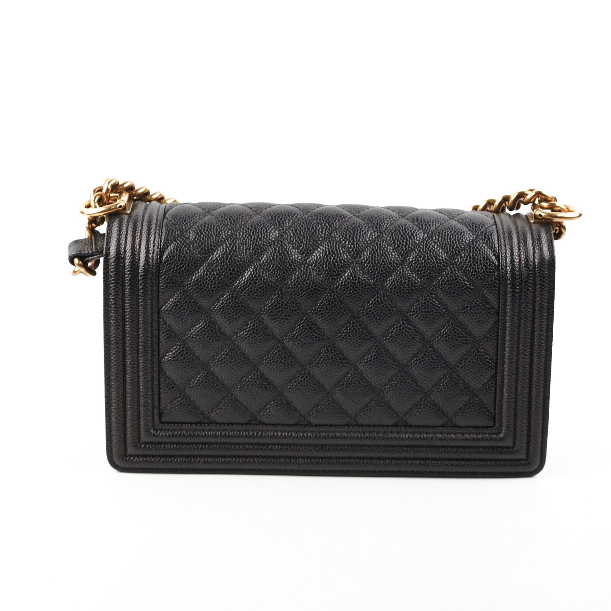 Chanel Old Medium Caviar Boy Bag Black 20 Series - Luxury Crossbody Bag for Women, Perfect for Evening Parties & Date Nights
