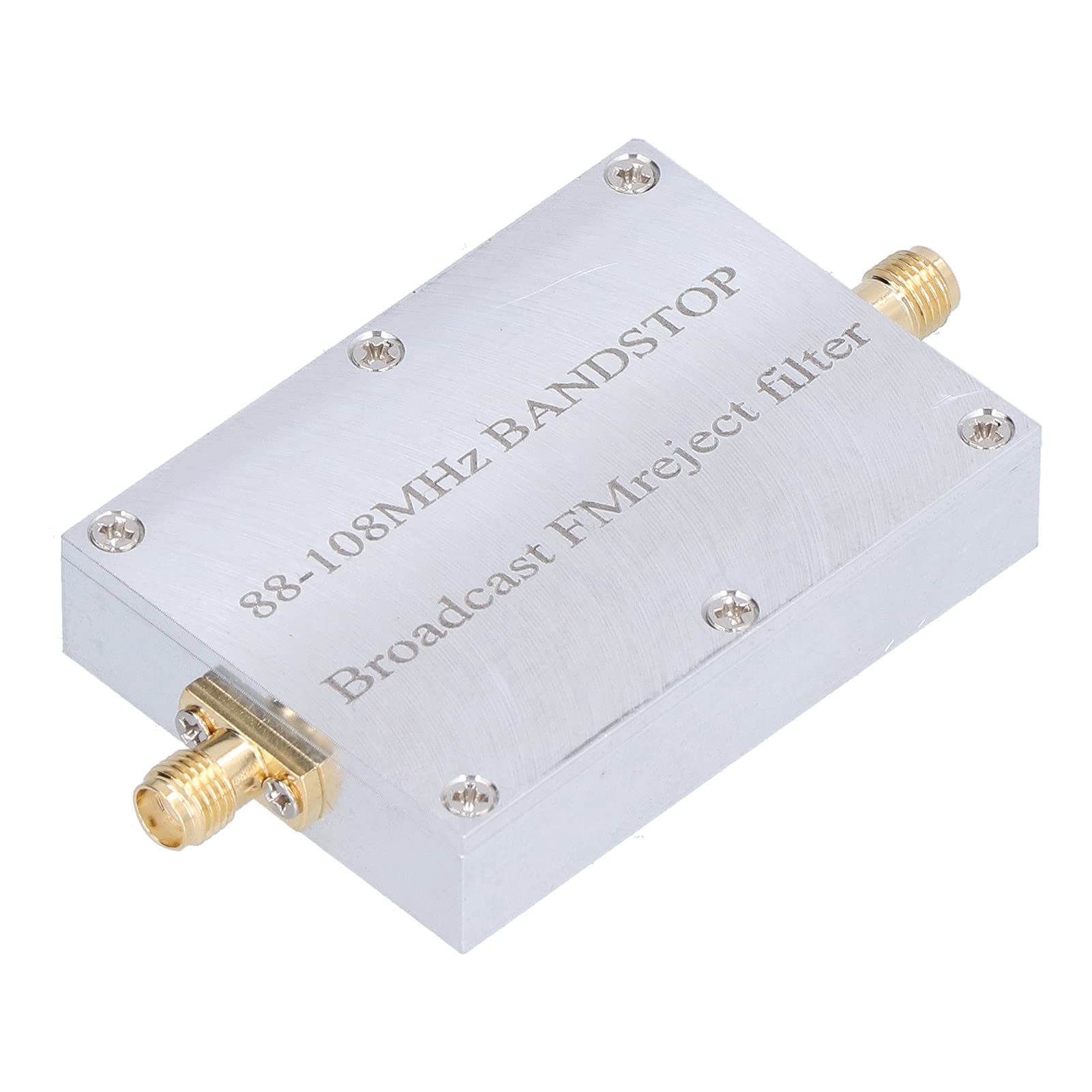 FM Bandstop Filter 88-108MHz - Aluminum Alloy FM Block Filter for Broadcast Signal Rejection | Eliminates FM Interference for Ham Radio, TV Antennas & Audio Equipment
