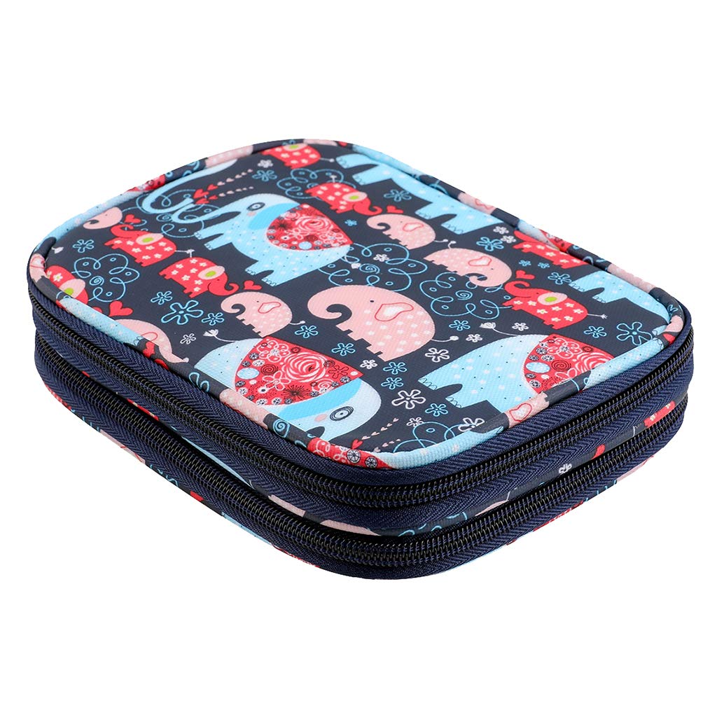 Portable Oxford Cloth Crochet Hook Case with Zipper & Web Pocket - Travel Storage Organizer for Crochet Needles & Accessories - Perfect for Crafters, Knitters & DIY Enthusiasts - Great for Travel, Home & On-the-Go Projects