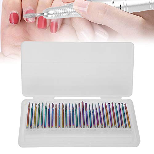 30PCS Professional Nail Art Kit - Diamond Grinding Heads, Cuticle Remover & Nail Drill Bits for Manicure Pedicure | Dead Skin Removal & Polish Prep | Salon & Home Nail Care Essentials