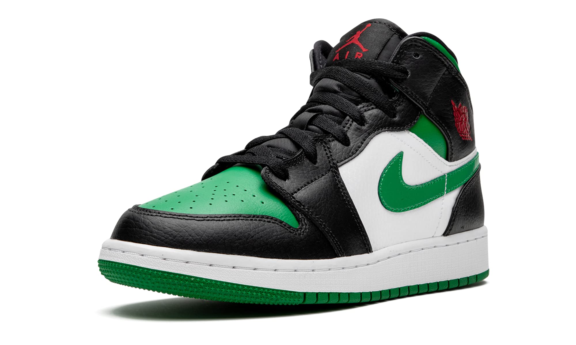 Jordan Youth Air 1 Mid GS Basketball Shoes 554725-067 Green Toe - Size 4Y for Kids Sports & Casual Wear
