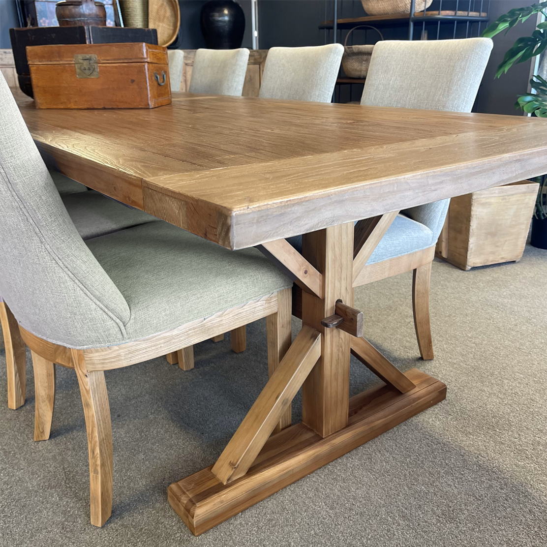 Chateau Dining Table 200cm - Elegant Solid Wood Dining Table for 8-10 People | Perfect for Family Gatherings & Dinner Parties