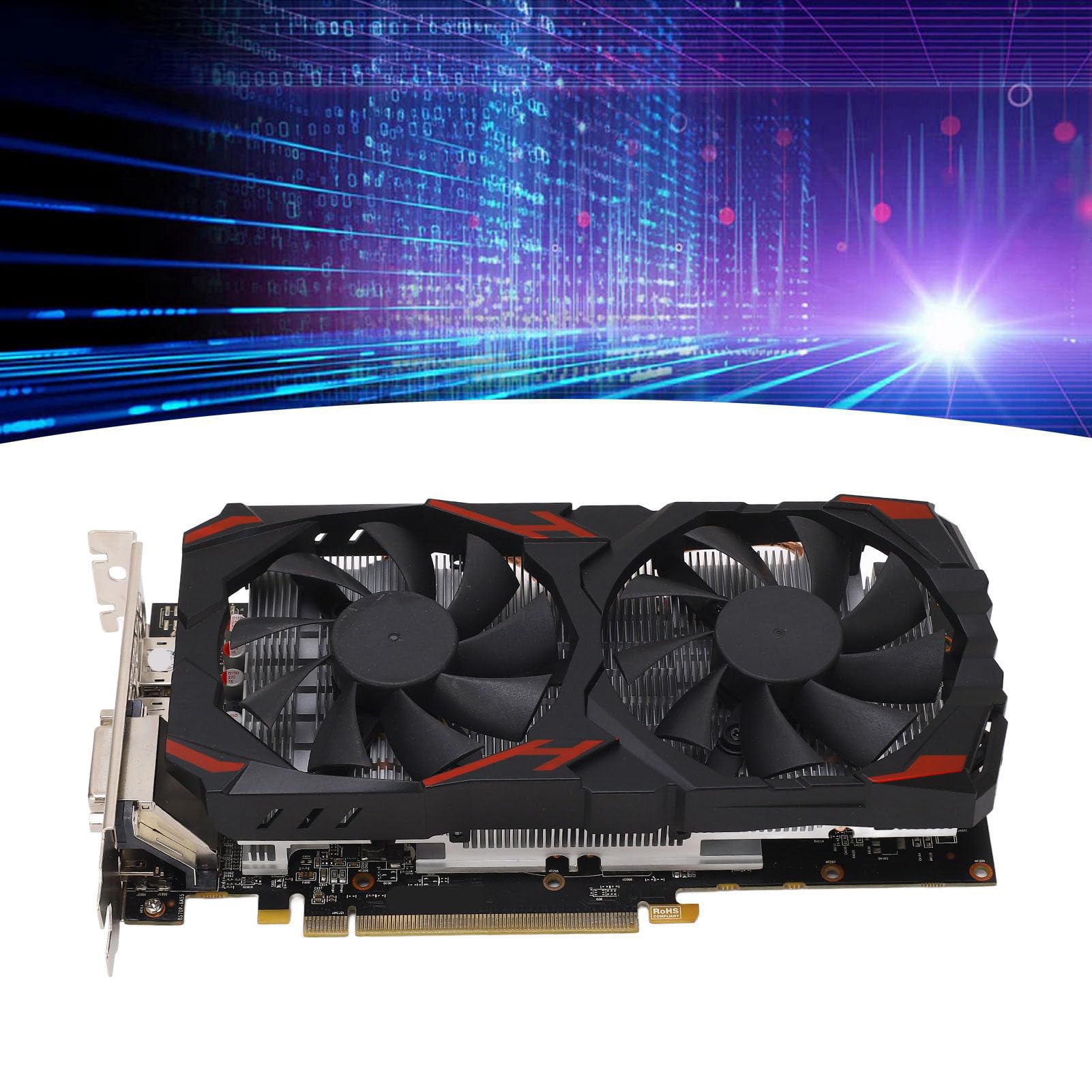 RX 580 8GB GDDR5 256-bit Gaming Graphics Card with Dual Fans - High Performance Desktop GPU for PC Gaming, Video Editing & Cryptocurrency Mining (580 8G D5)