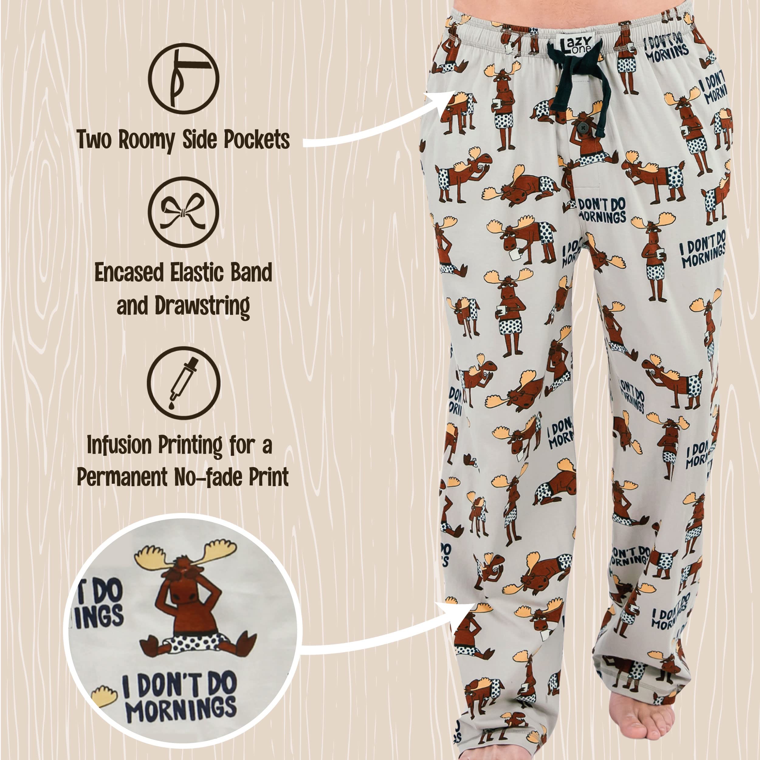 **Cozy Men's Animal Print Pajama Pants - Soft Lounge Pants for Relaxing at Home, Sleeping & Casual Wear**