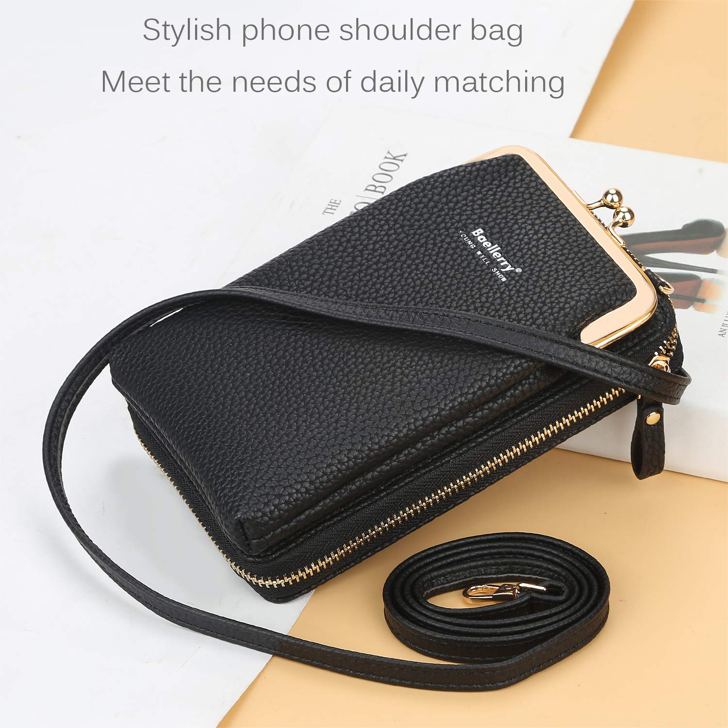 Yixuan Women's Crossbody Phone Wallet Bag - Small Adjustable Shoulder Purse with Card Holder - Perfect for Travel, Shopping & Everyday Use