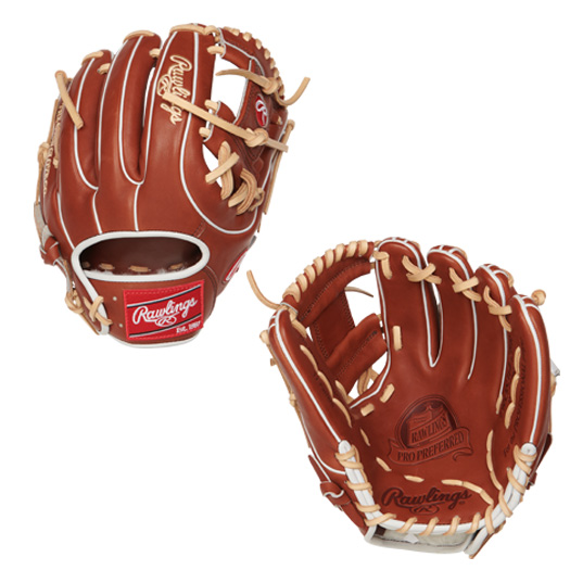 Rawlings Pro Preferred I Web 11.5'' Baseball Glove PROS314 2BR - Premium Leather Fielding Mitt for Infield & Outfield Players