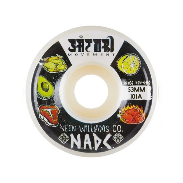 Satori Neen NADC 53mm 101A Conical Skateboard Wheels - Perfect for Street Skating and Smooth Rides
