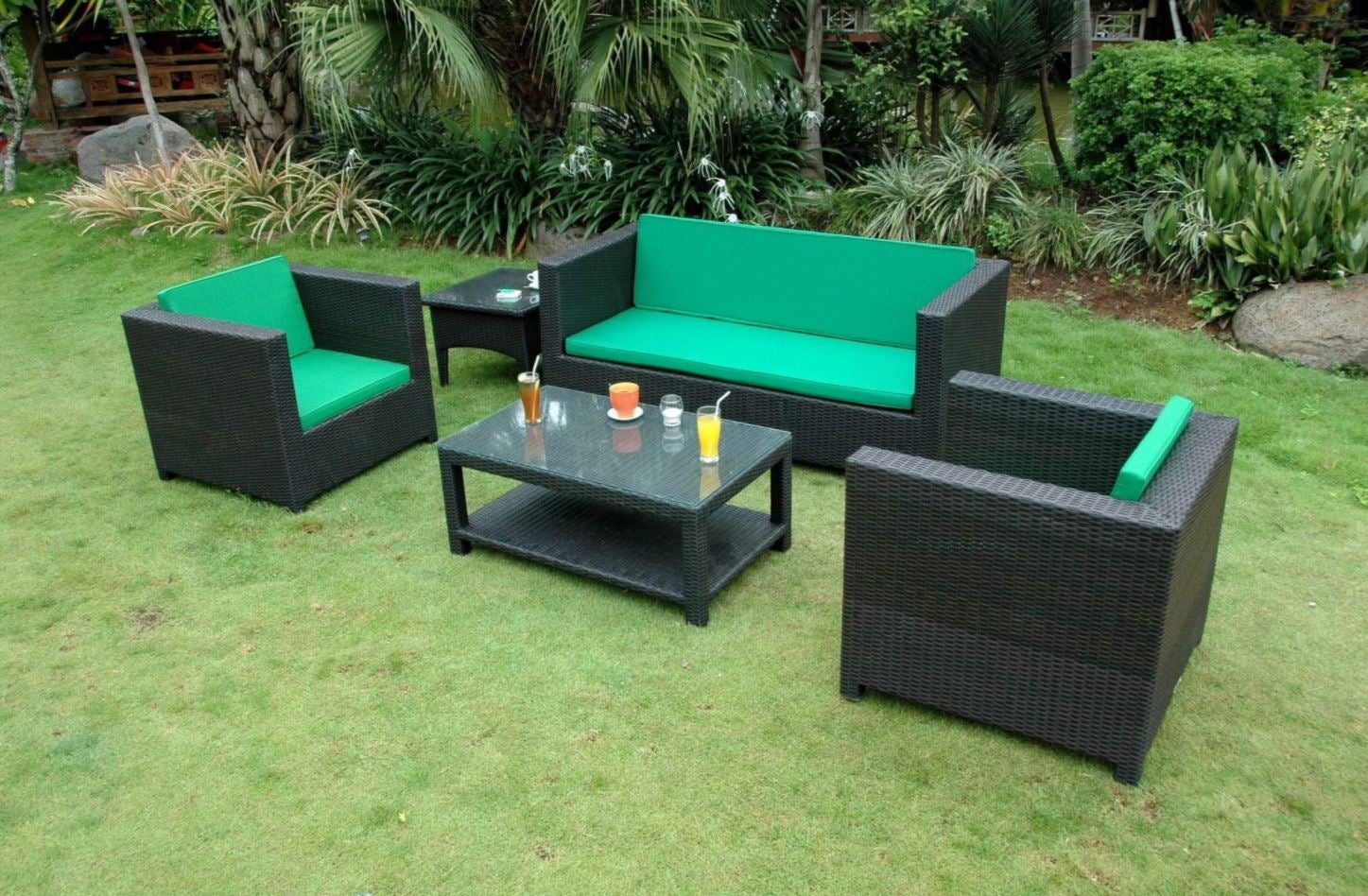 Anderson Teak Coto de Casa 4-Piece Deep Seating Patio Furniture Set SR 5010 - Outdoor Garden, Poolside & Backyard Lounge Set with Weather-Resistant Cushions
