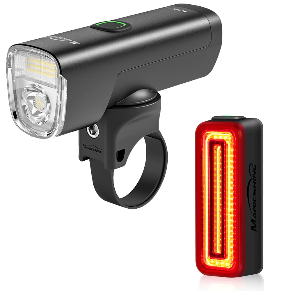 Magicshine Allty 1500 Bike Headlight & Seemee 100 Taillight Combo - 1500 Lumen USB Rechargeable Bike Lights Set with DRL, IPX7 Waterproof for Commuter, Road & Urban Cycling - Perfect for Night Riding, Safety Visibility & All-Weather Conditions