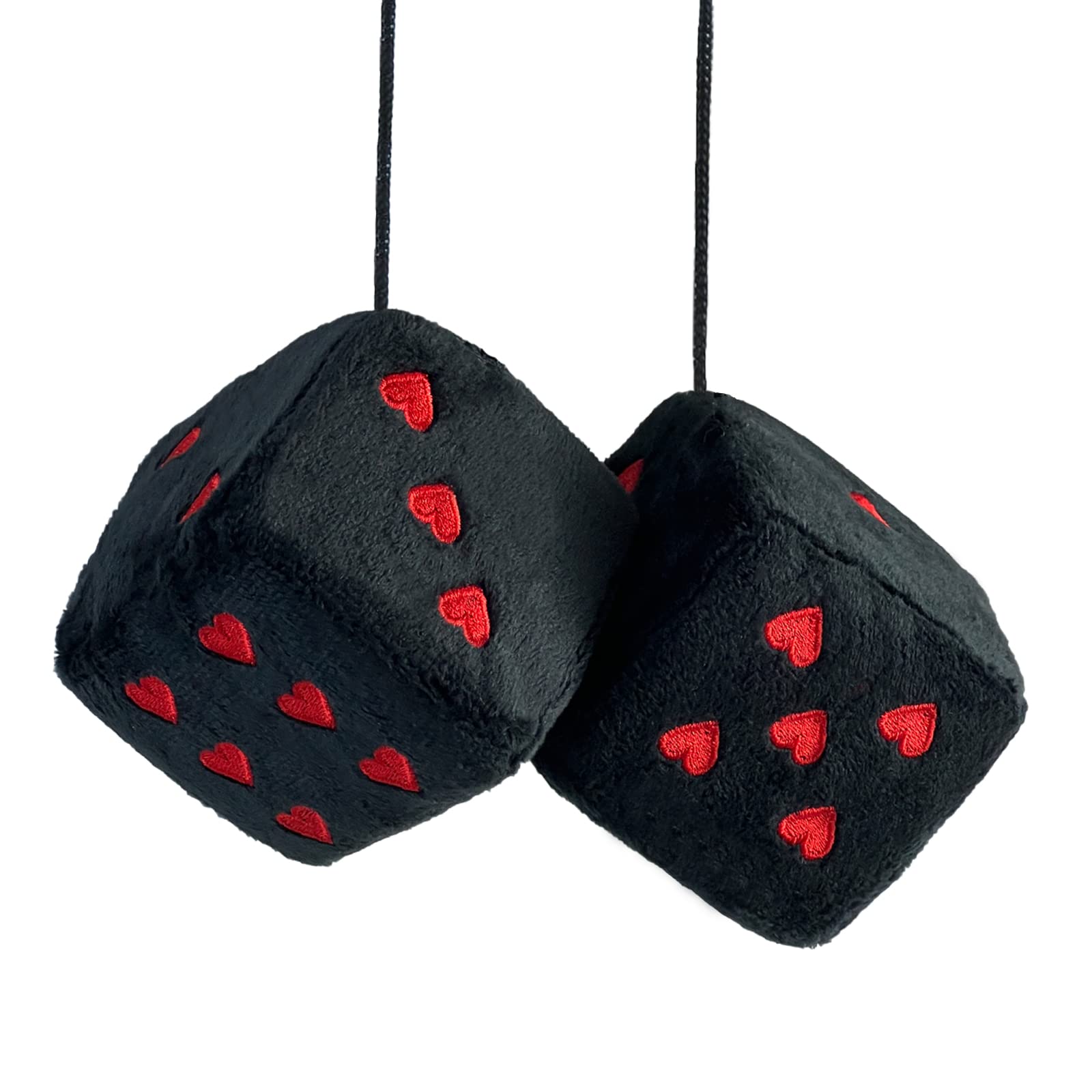 Fuzzy Plush Dice for Car Rearview Mirror - 3